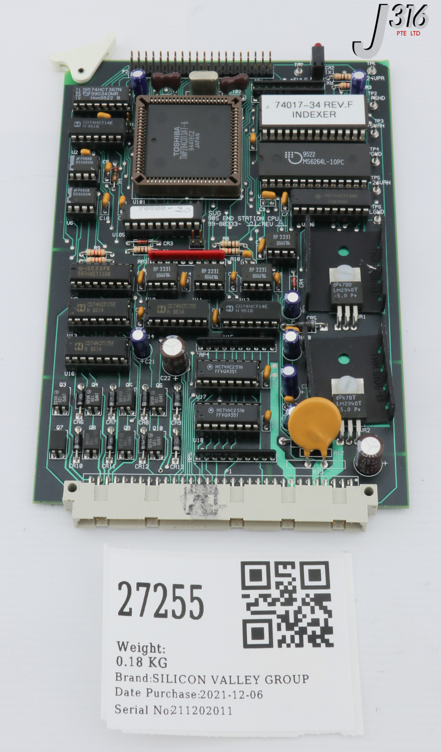 27255 SVG PCB, END STATION CPU 99-80333-01