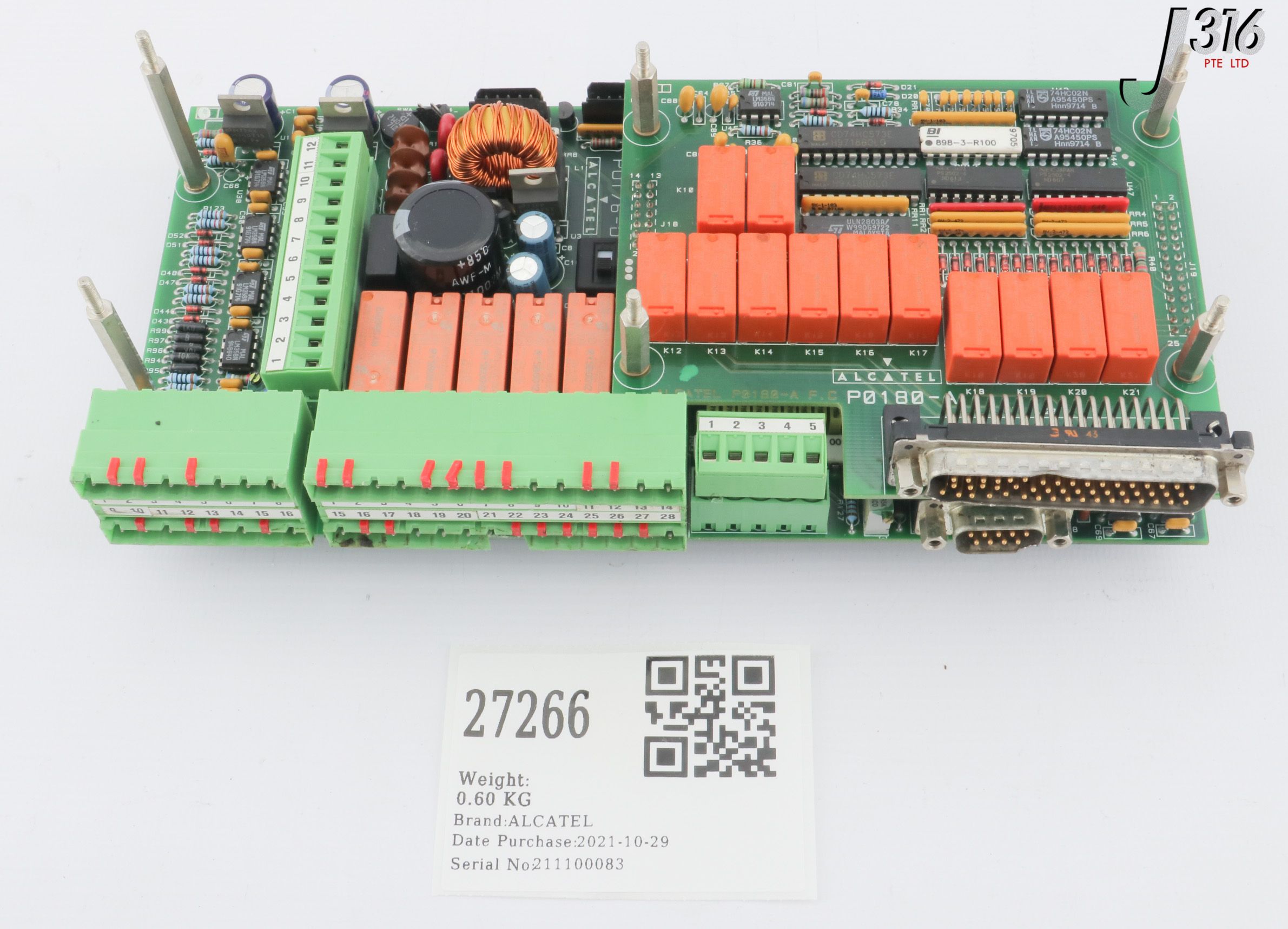 27266 ALCATEL PCB, PUMP CONTROLLER W/ P0176-D CONTROLLER BD (PARTS) P0180-A