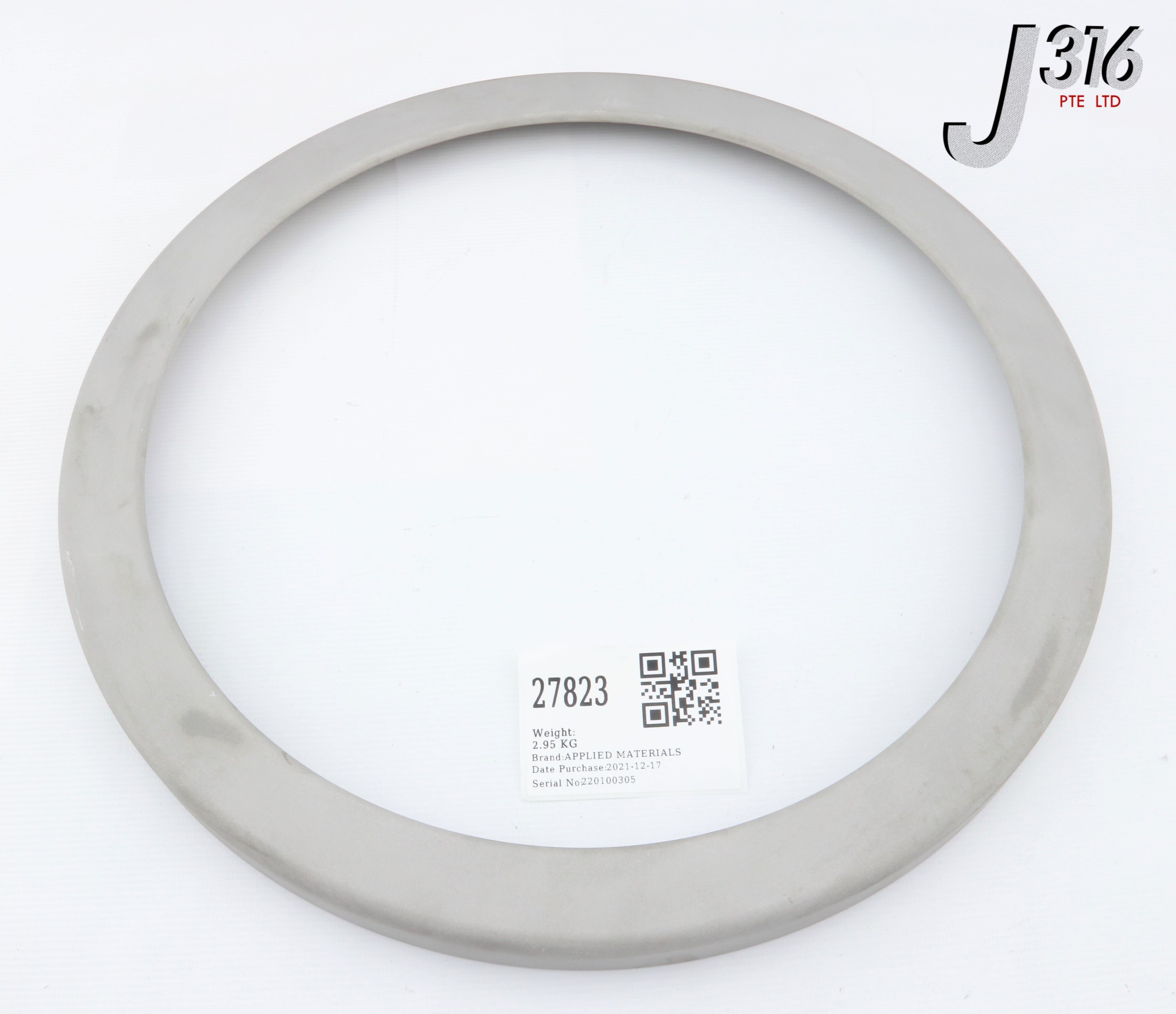 27823 APPLIED MATERIALS COVER RING, 300MM SST 0021-17770