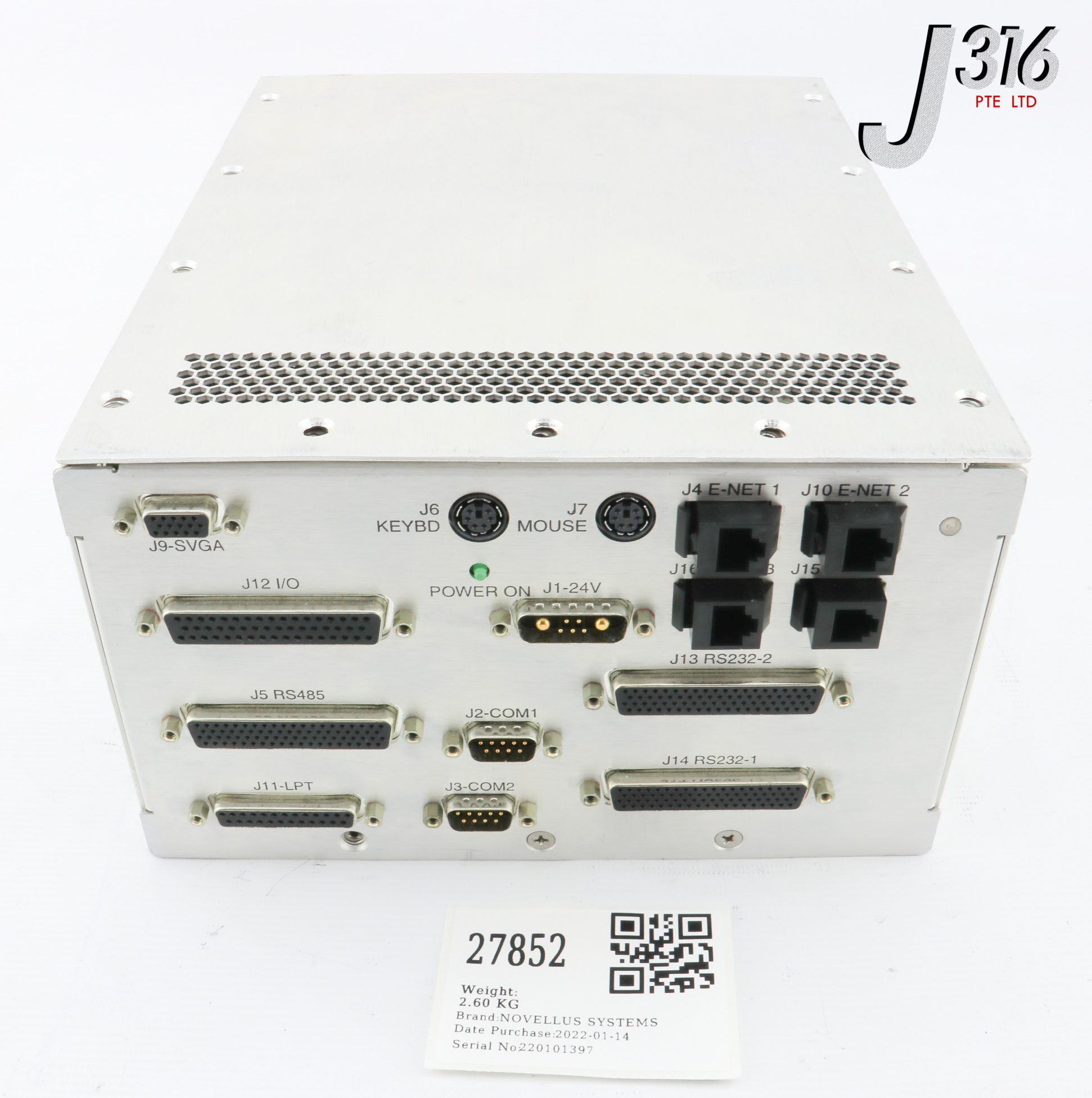 27852 NOVELLUS SYSTEMS ASSY, MC3R, ETHERNET, 75-322679-00 W/O POWER SUPPLY 02-321865-00