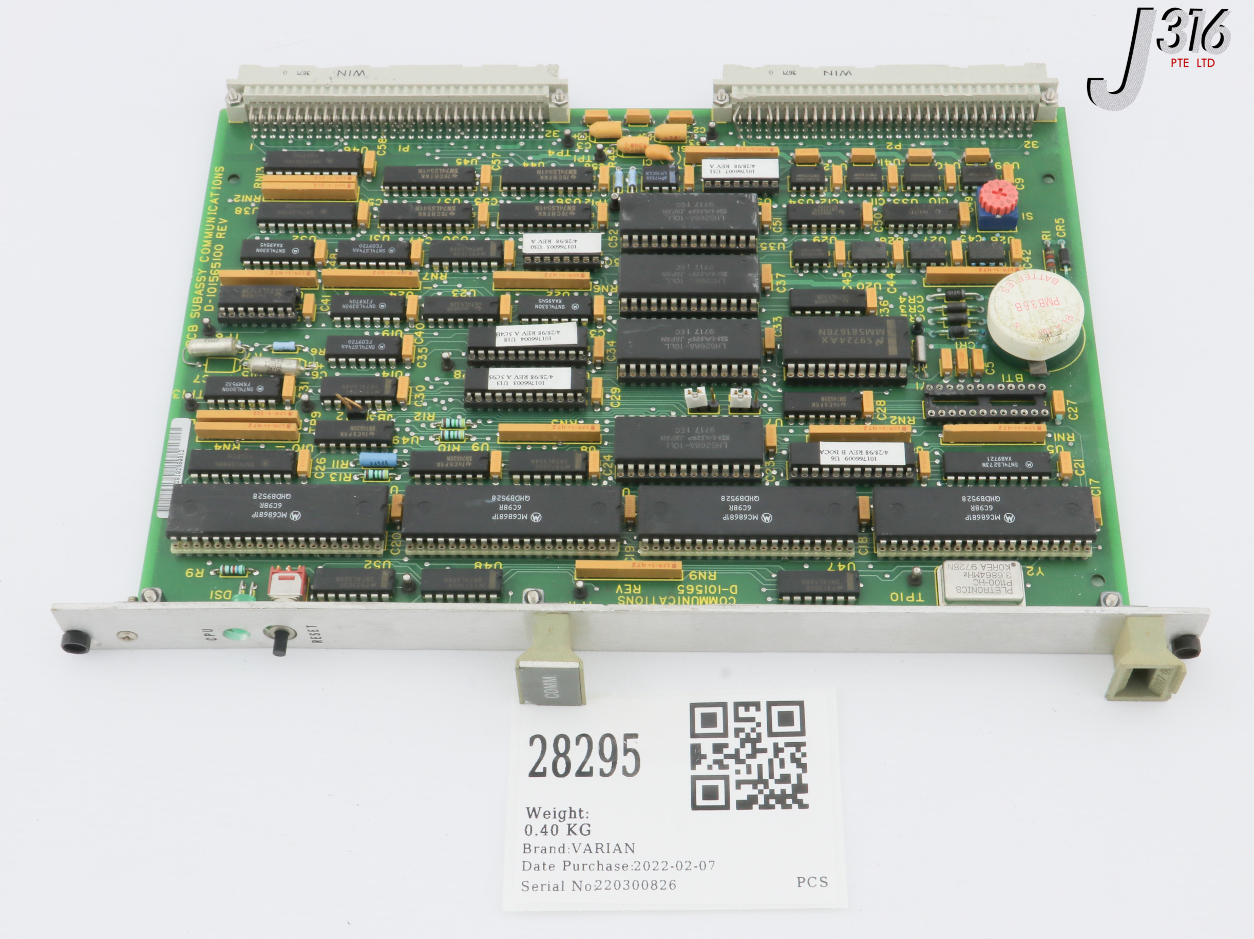 28295 VARIAN PCB, SUBASSY COMMUNICATION, D-101565100 (PARTS) 101565004