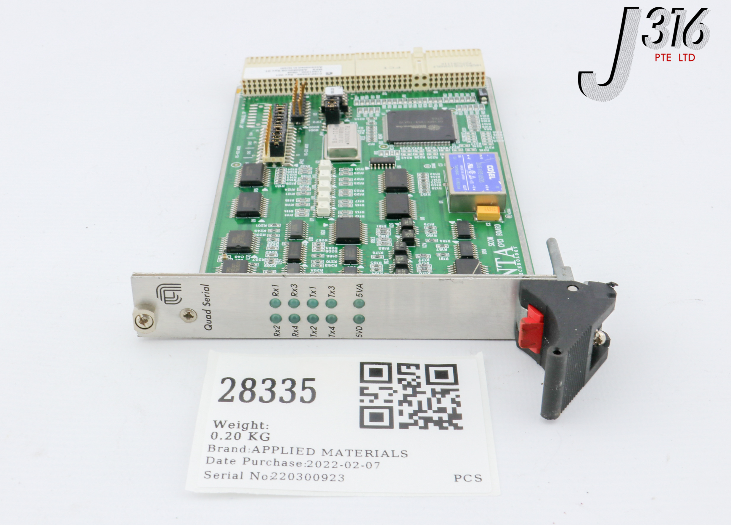 28335 APPLIED MATERIALS PCB, QUAD SERIAL, SCOM CPCI BD, MKS AS00800-08 0190-23509