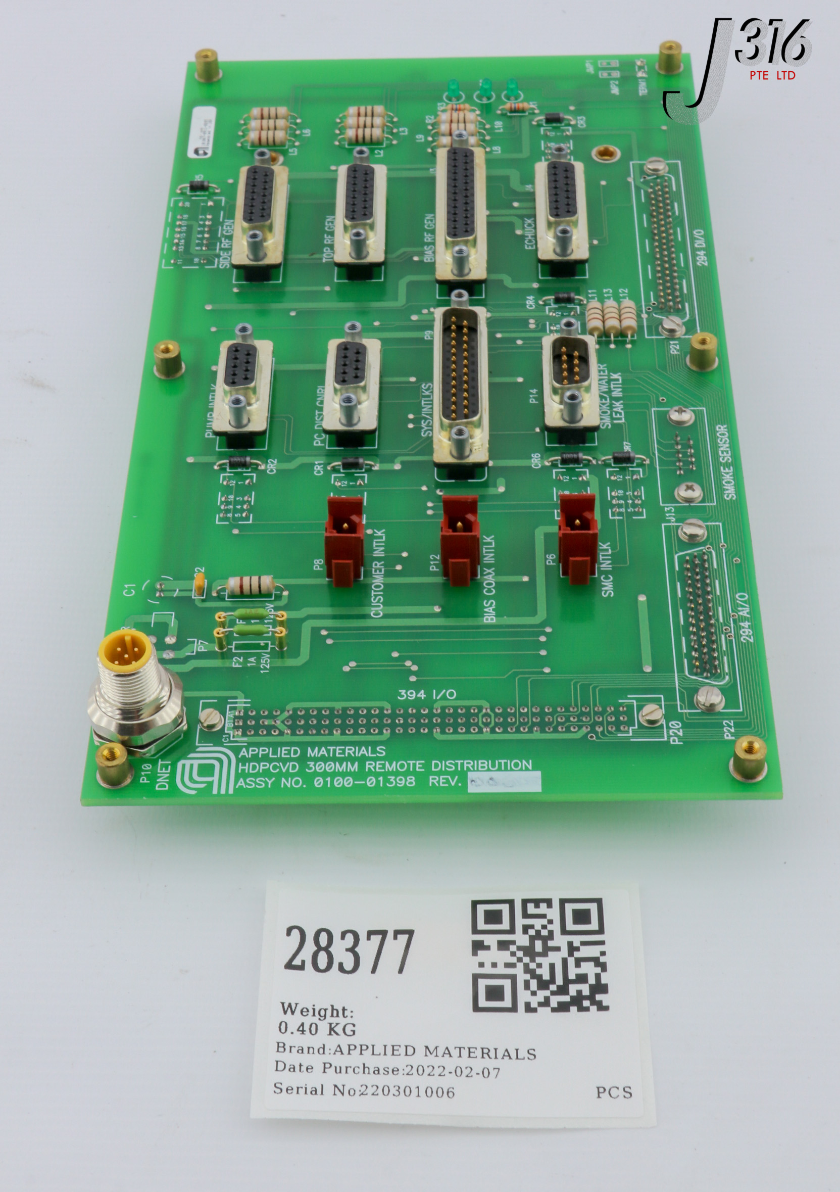 28377 APPLIED MATERIALS PCB ASSY, HDPCVD 300MM REMOTE DISTRIBUTION 0100-01398