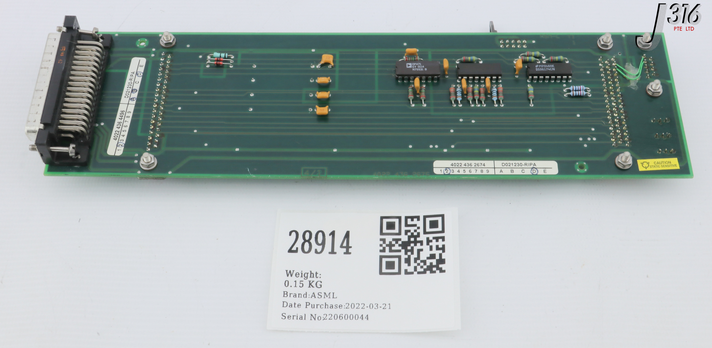 28914 ASML PCB ASSY, 4022.436.4496 4022.436.2674