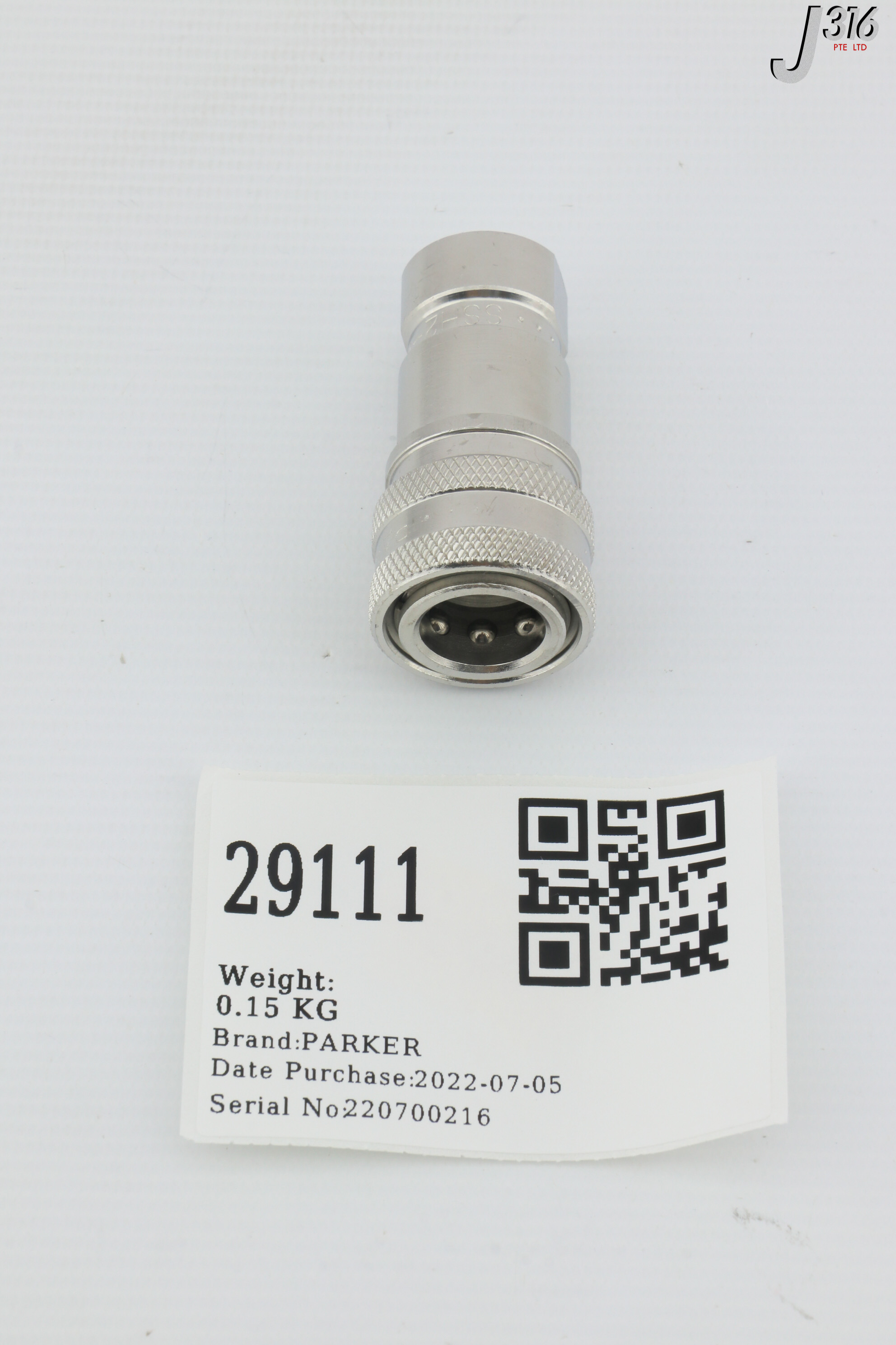29111 PARKER 1/4" FEMALE QUICK CONNETOR, 60 SERIES SSH2-62