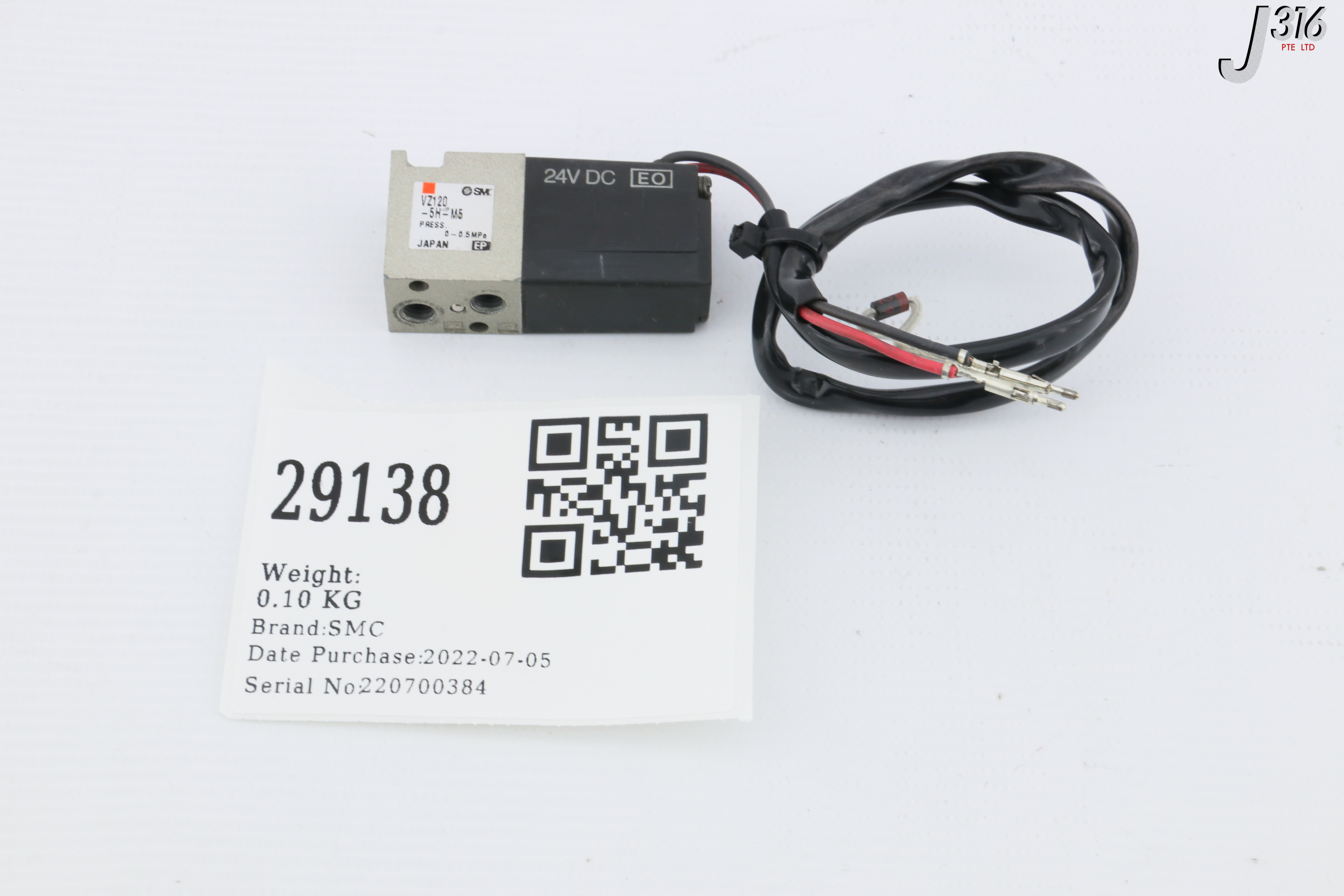 29138 SMC SOLENOID VALVE VZ120-5H-M5