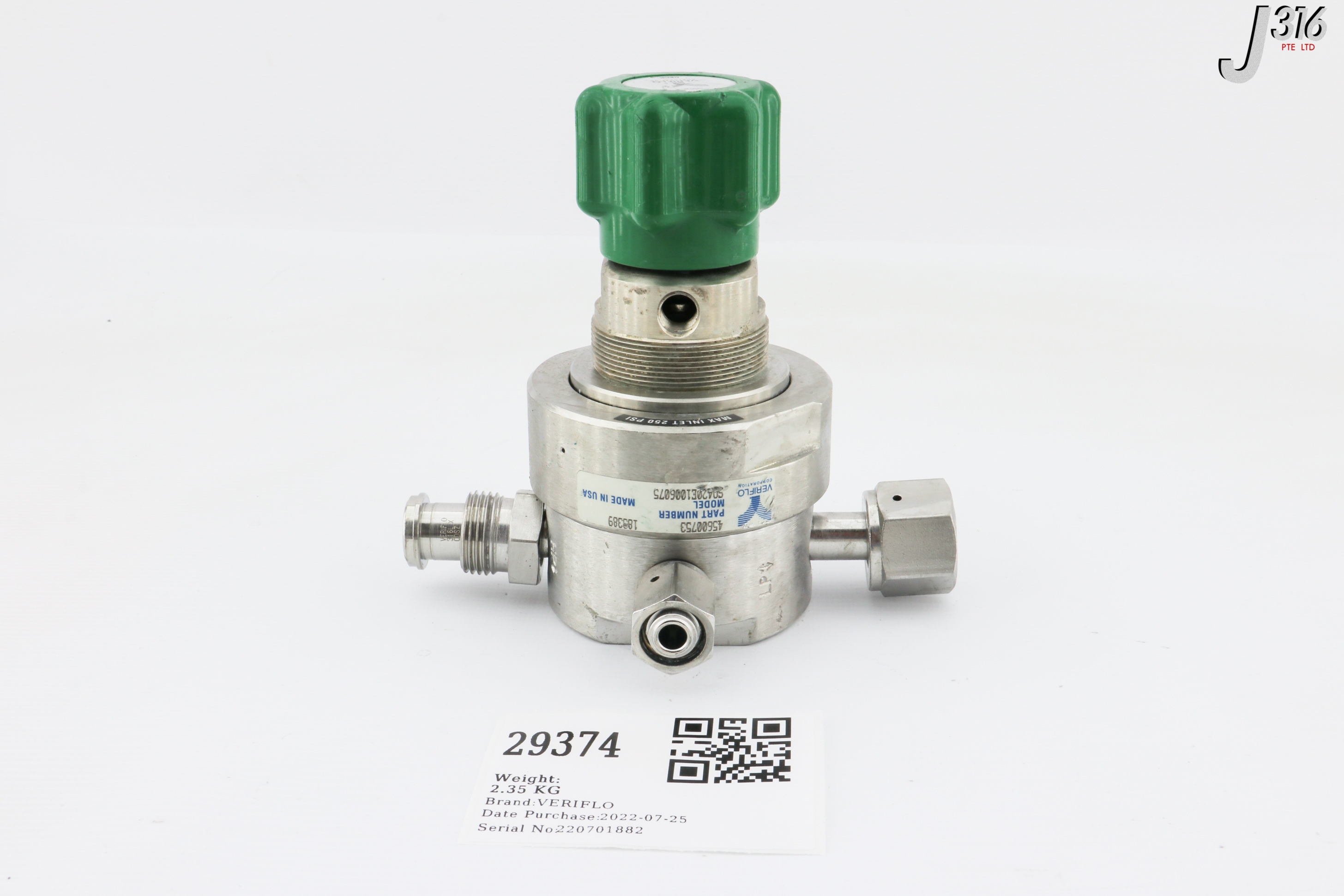 29374 VERIFLO 3-WAY REGULATOR, P/N: 45600753 SQ420E1006075