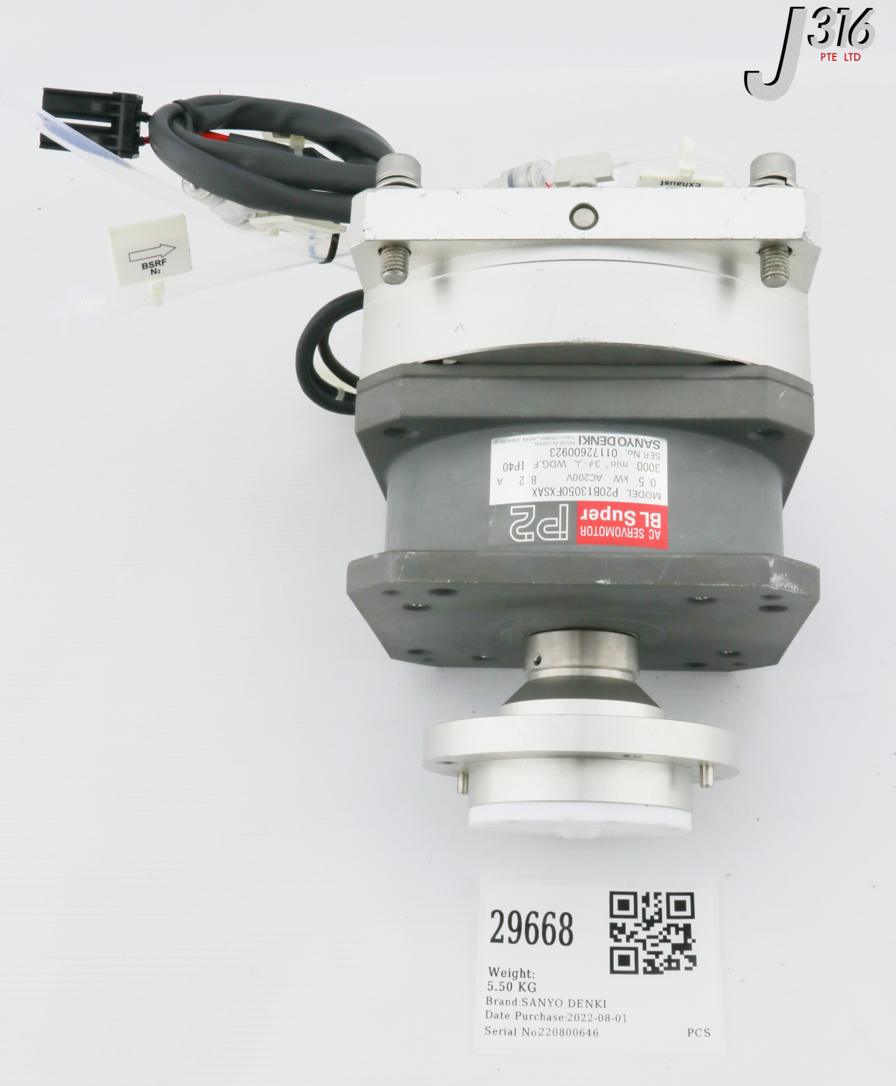 29668 SANYO DENKI AC SERVOMOTOR ASSY, BL SUPER P2 P20B13050FXSAX