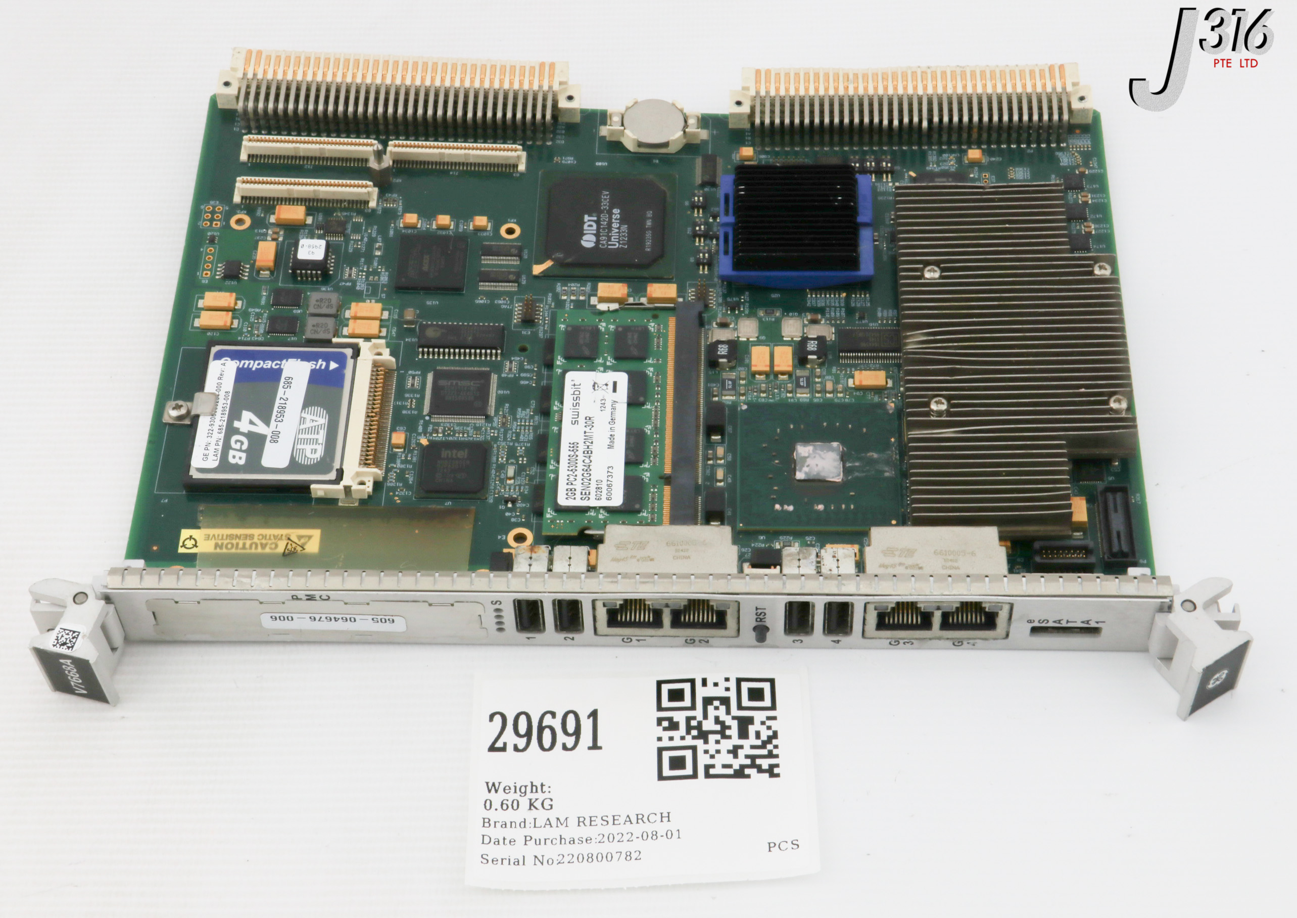 29691 LAM RESEARCH PCB, SINGLE BOARD COMPUTER, V7668A 605-064676-006