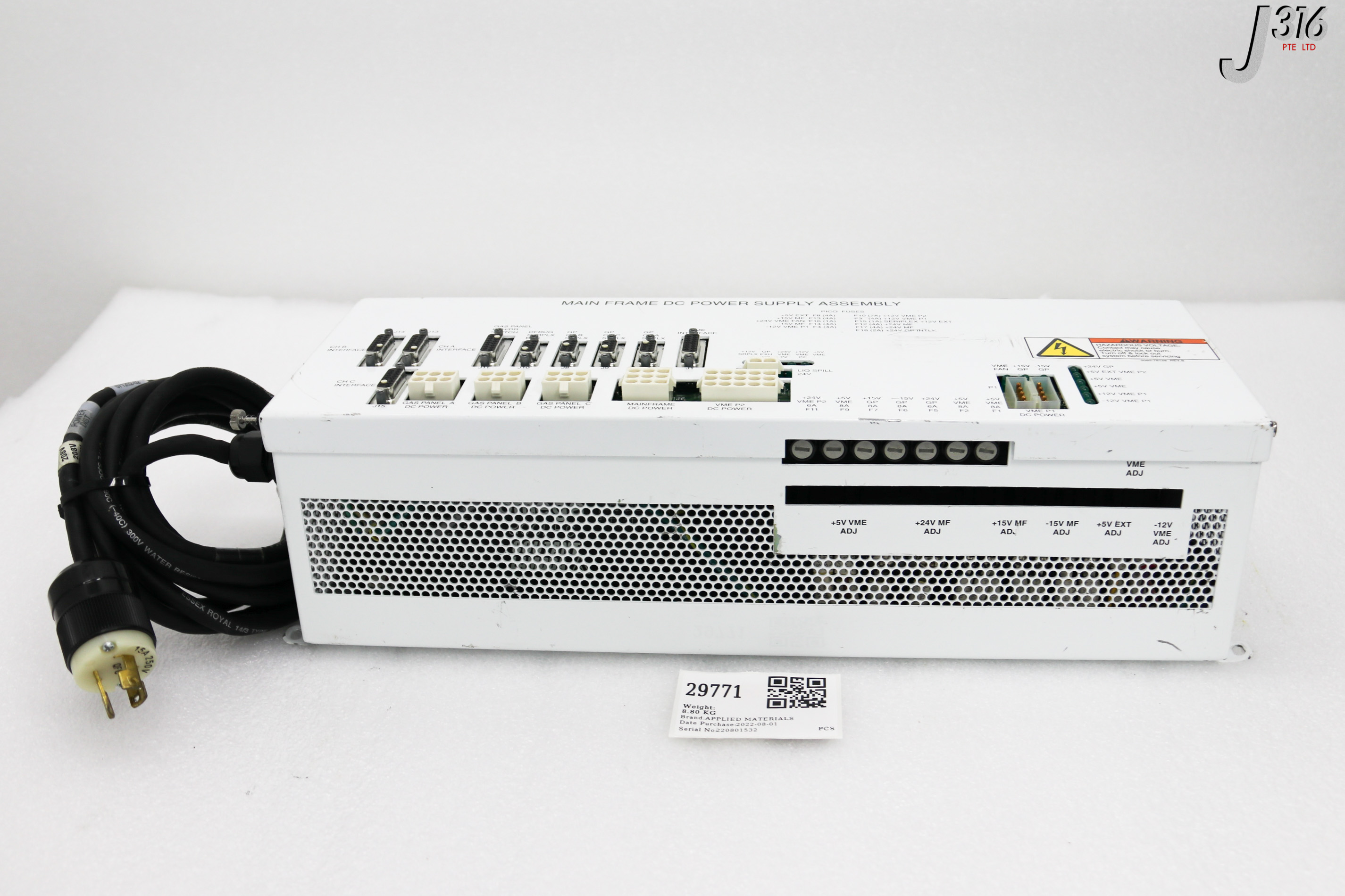 29771 APPLIED MATERIALS MAIN FRAME DC POWER SUPPLY ASSY 0040-07213  J316Gallery