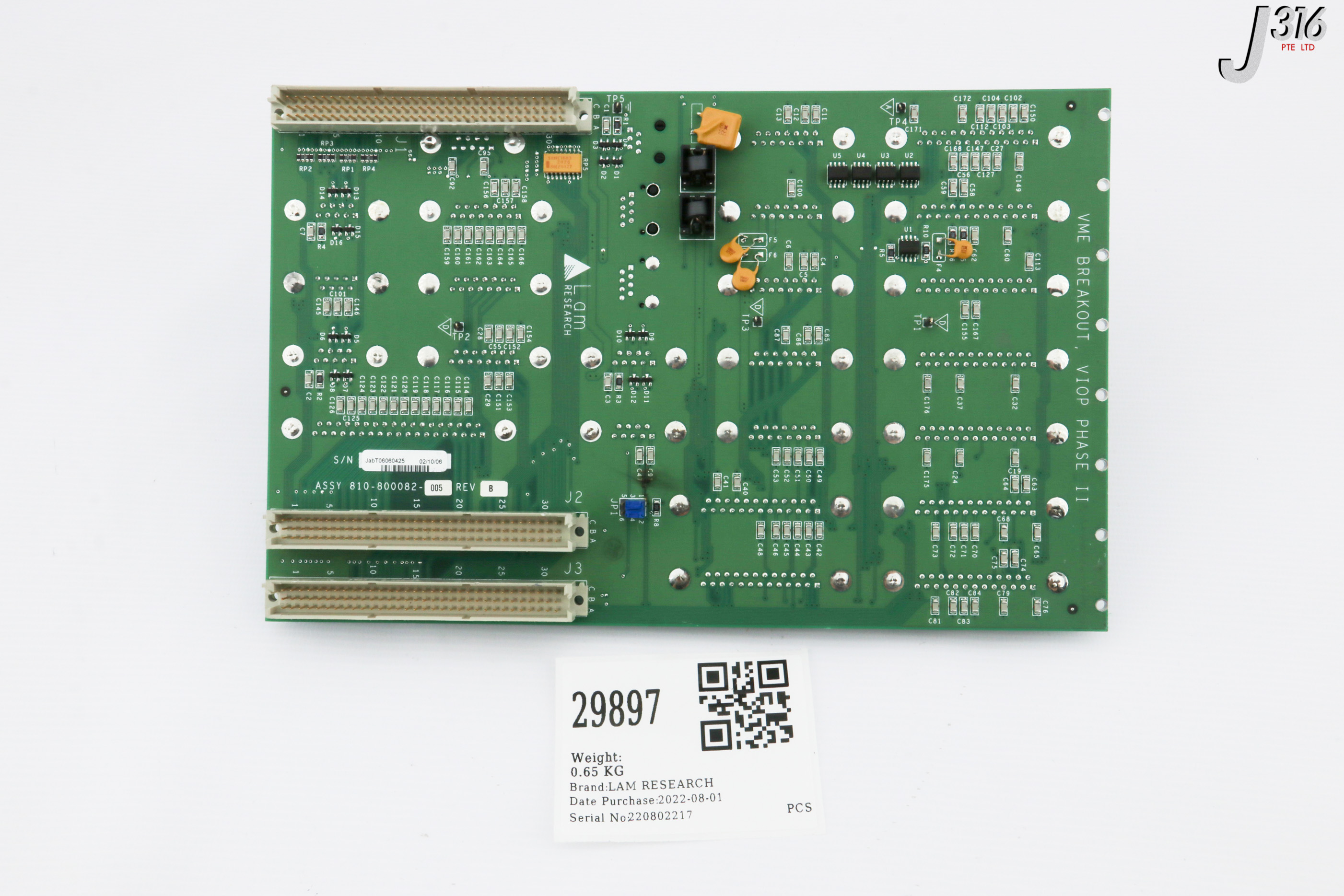 29897 LAM RESEARCH PCB VME BREAKOUT, VIOP PHASE II 710-8000820-005 (PARTS)  810-800082-005 J316Gallery