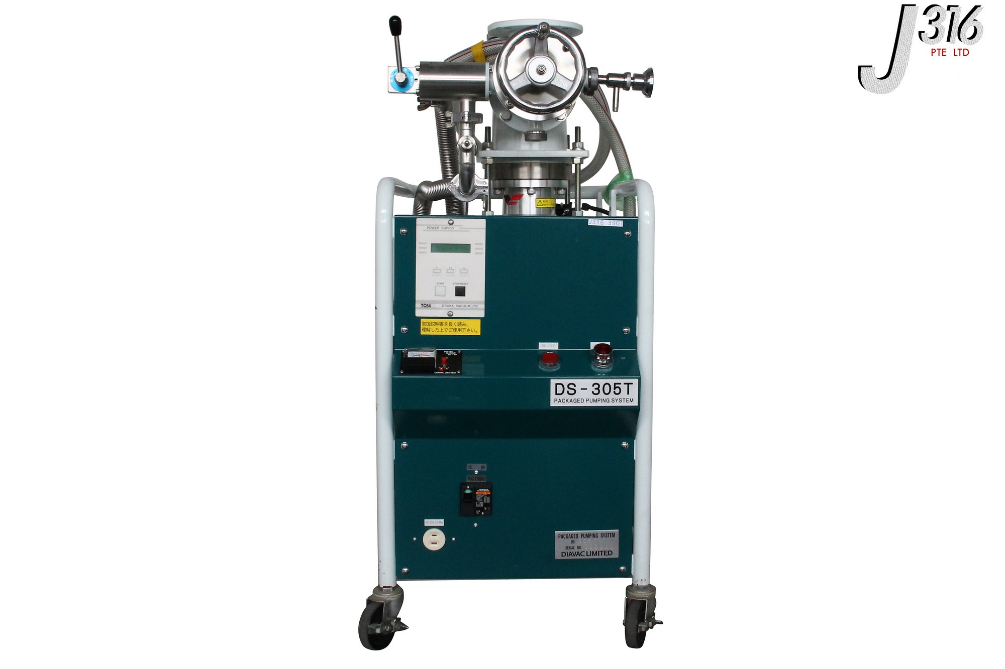 3901 DIAVAC LIMITED PACKED PUMPING SYSTEMS W/ TC64, TG50FVAB, GHP-150B, SCL-KF DS-305T