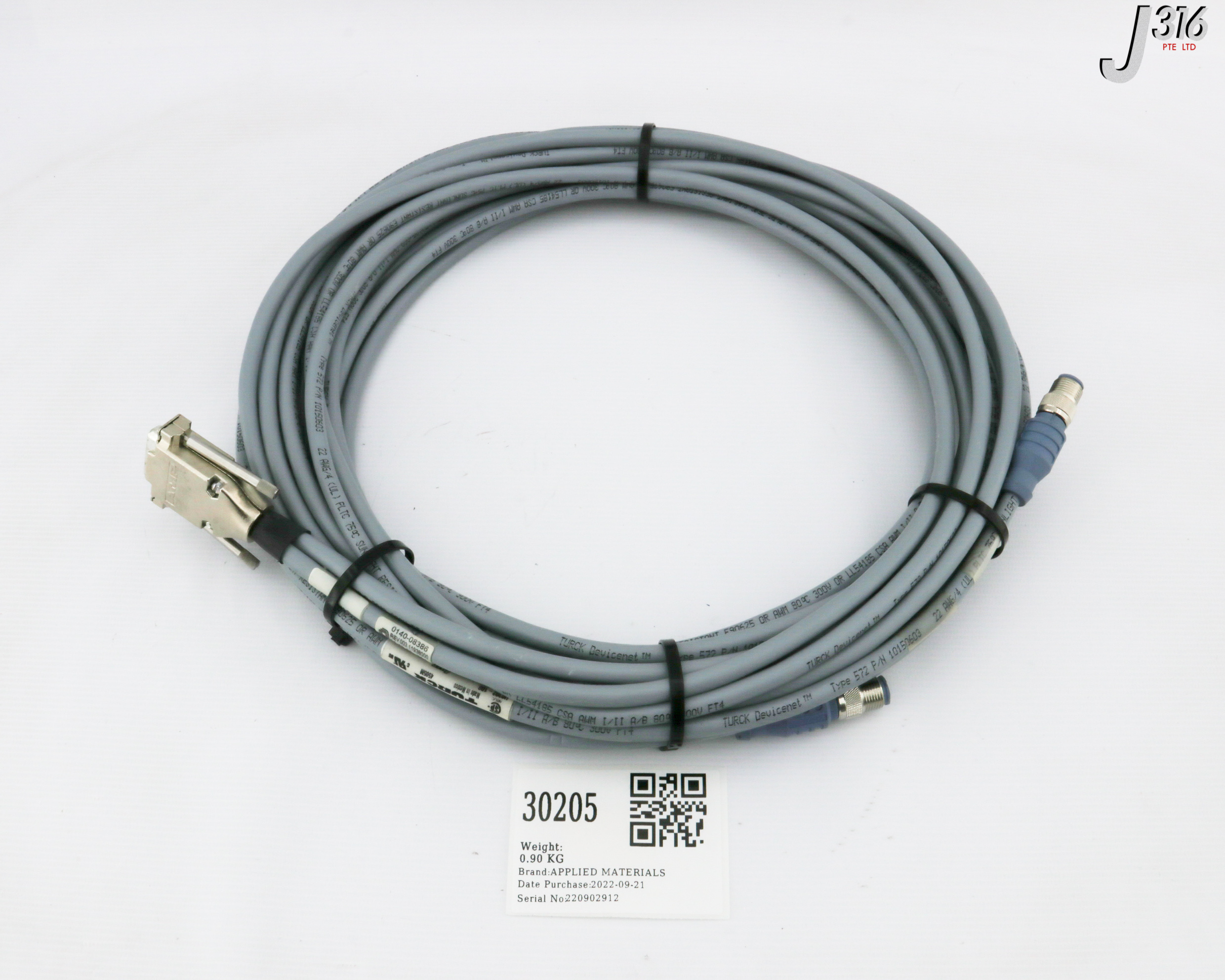 30205 APPLIED MATERIALS HARNESS DNET TRANS MOD TO DIST PNL, 5.9M 0140-08386