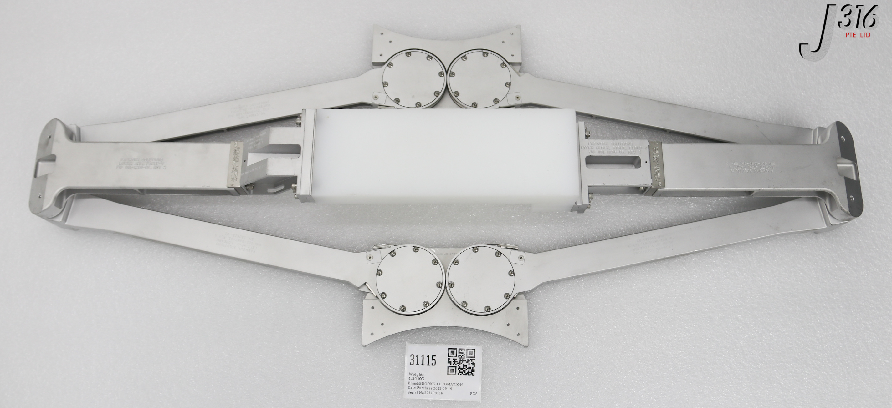 31115 APPLIED MATERIALS 300MM VHP ROBOT ARM SET 001-1296-09