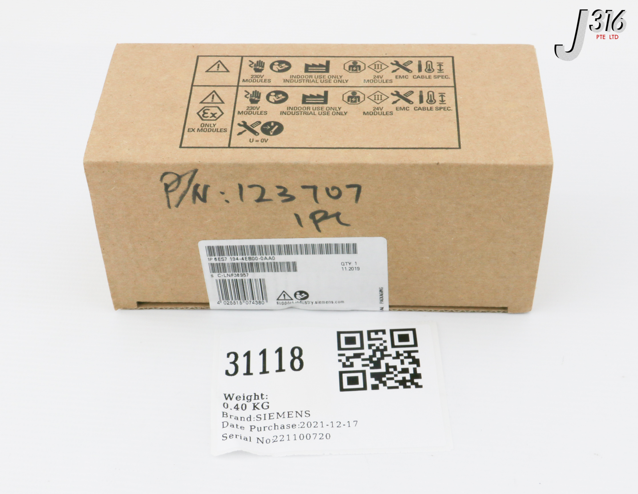 31118 SIEMENS SIMATIC ET200 PRO, CONNECTING MODULE, CM IO 8 X M8 (NEW) 6ES7 194-4EB00-0AA0