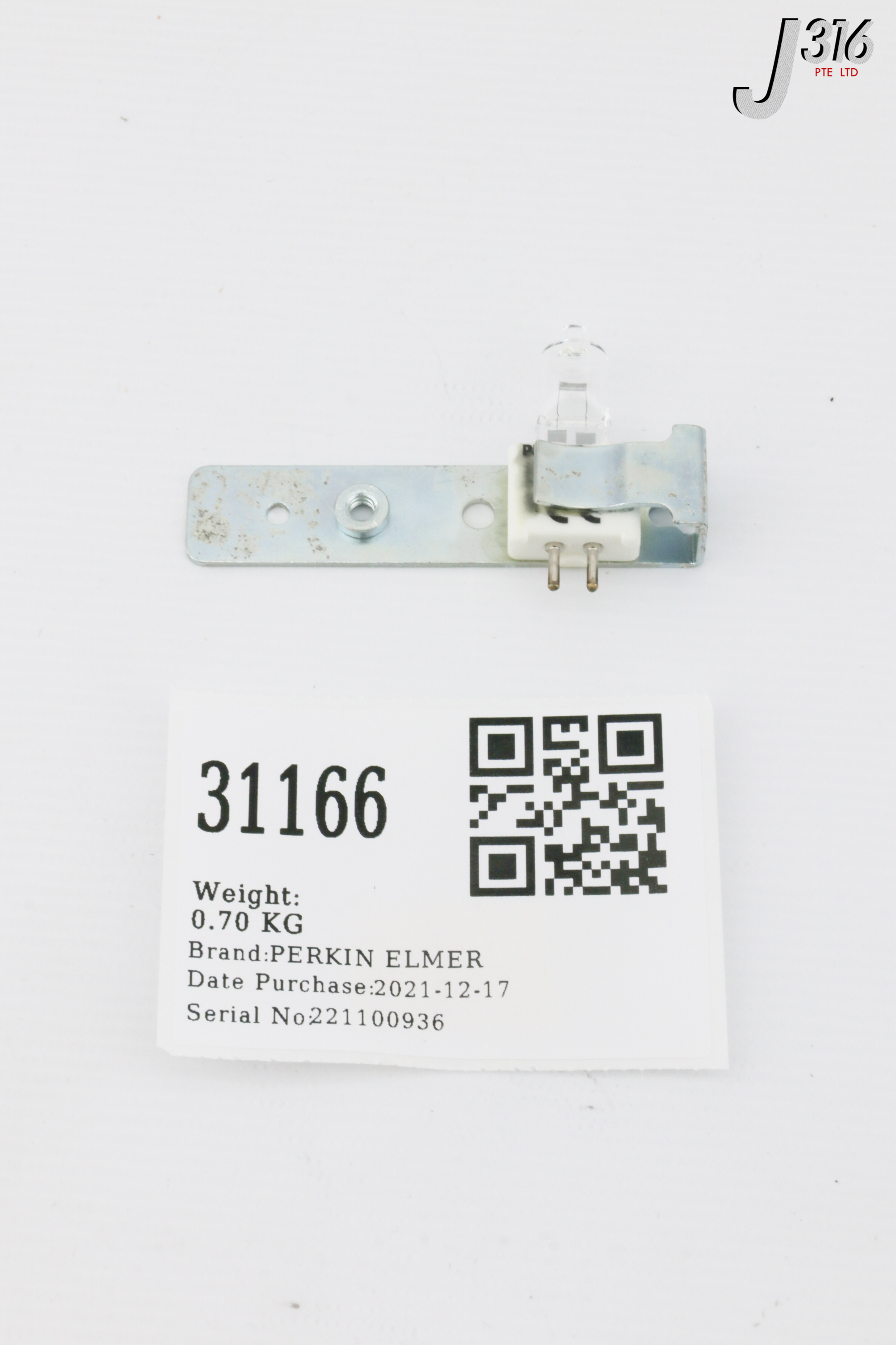 31166 PERKIN ELMER TUNGSTEN VISIBLE LAMP ASSEMBLY FOR LAMBDA SPECTROMETERS (NEW) B011-4620