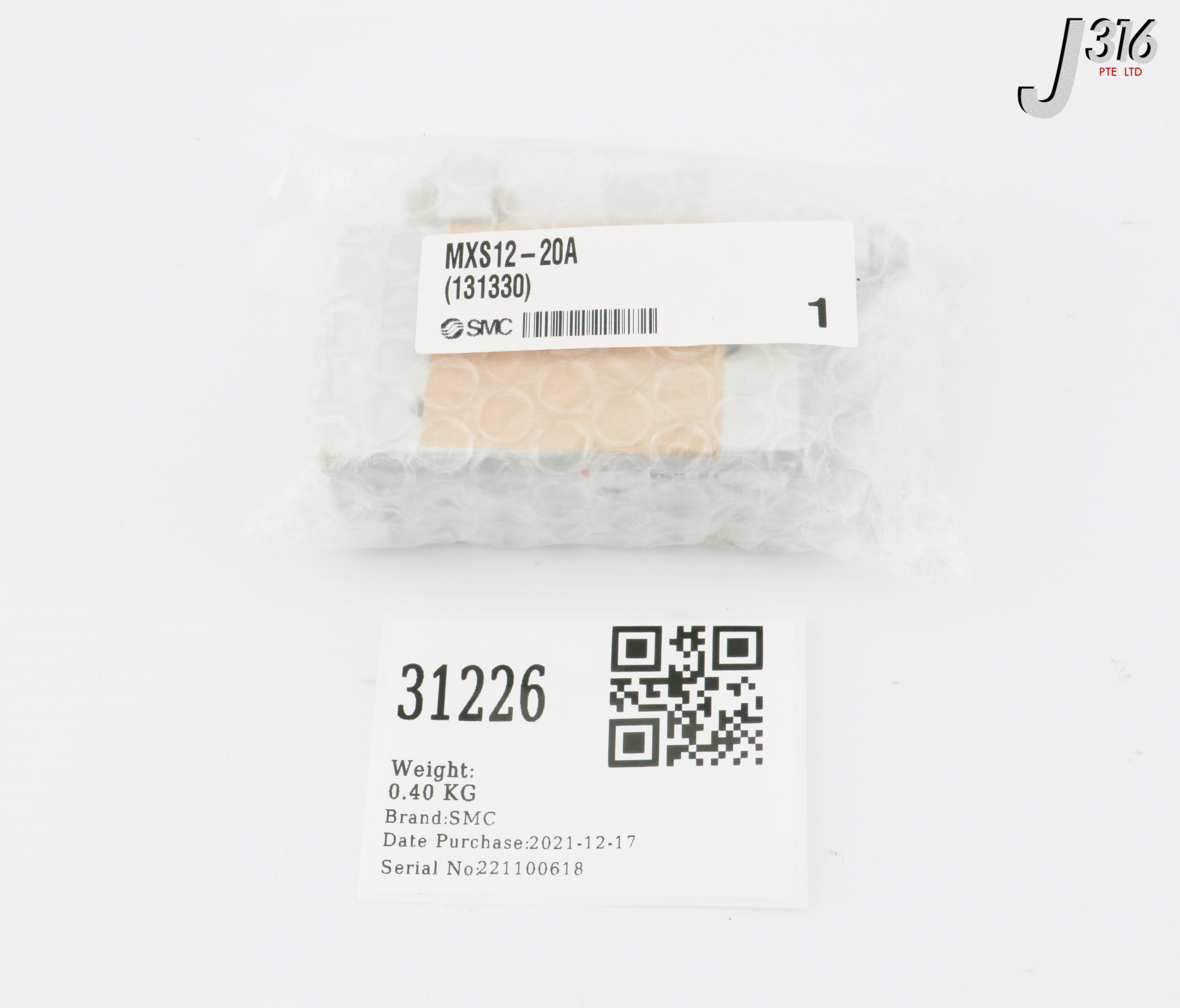 31226 SMC SLIDE TABLE, GUIDED CYLINDER (NEW) MXS12-20A