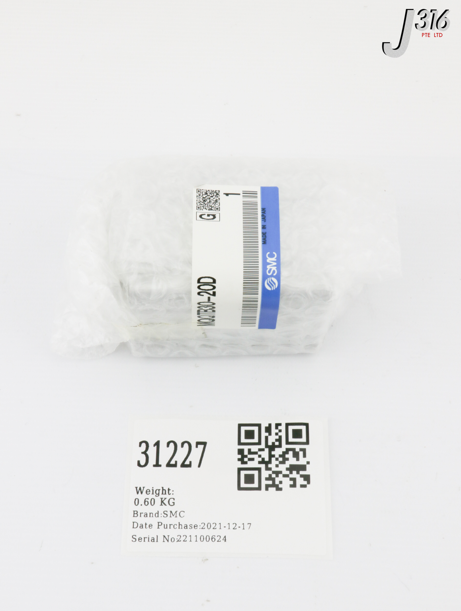 31227 SMC LOW-FRICTION CYLINDER (NEW) MQQTB30-20D