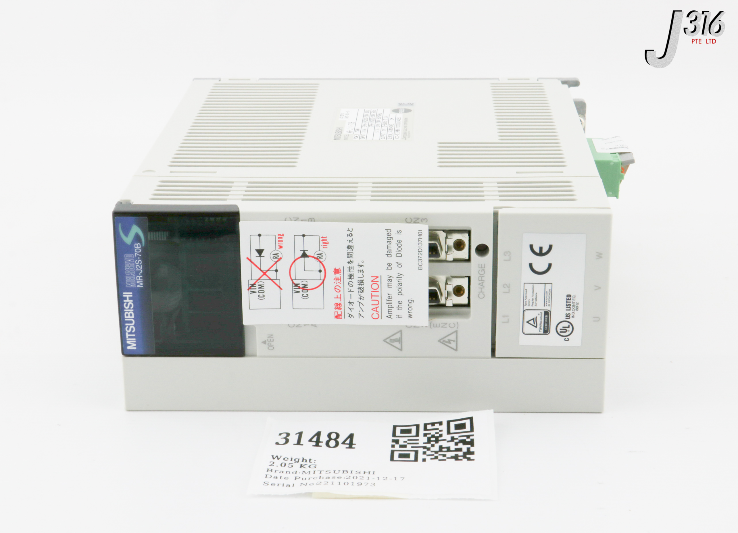 31484 MITSUBISHI AC SERVO AMPLIFIER (NEW) MR-J2S-70B
