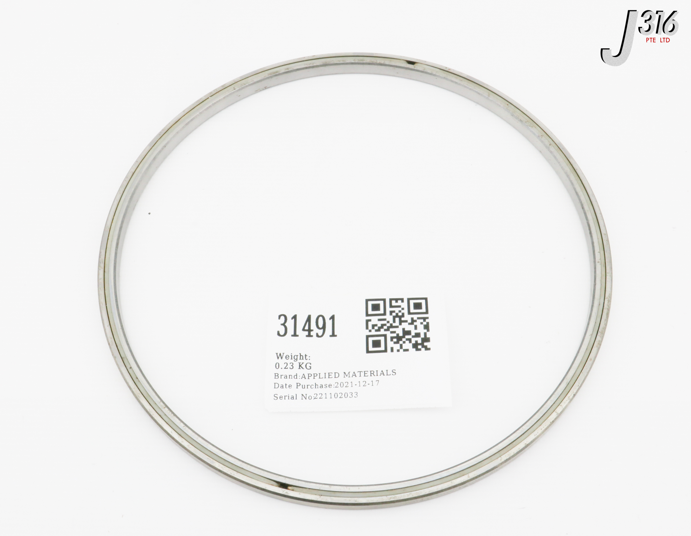 31491 APPLIED MATERIALS BRG,4PT CONT,8.625OD X 8ID X .3125W W/CA, KAYDON 15908A01 0190-00958