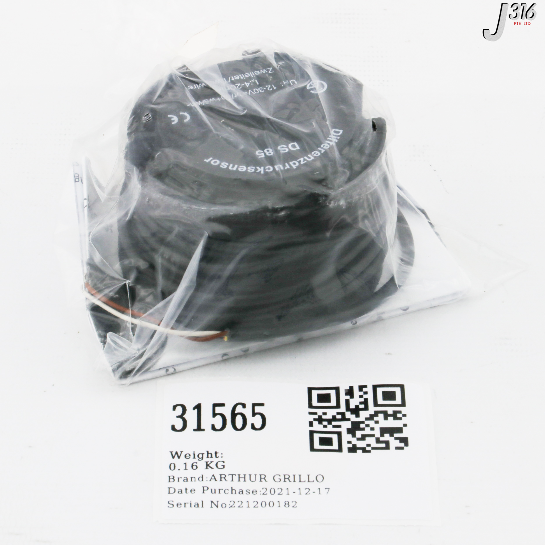 31565 ARTHUR GRILLO DIFFERENTIAL PRESSURE SENSOR (NEW) DS 85