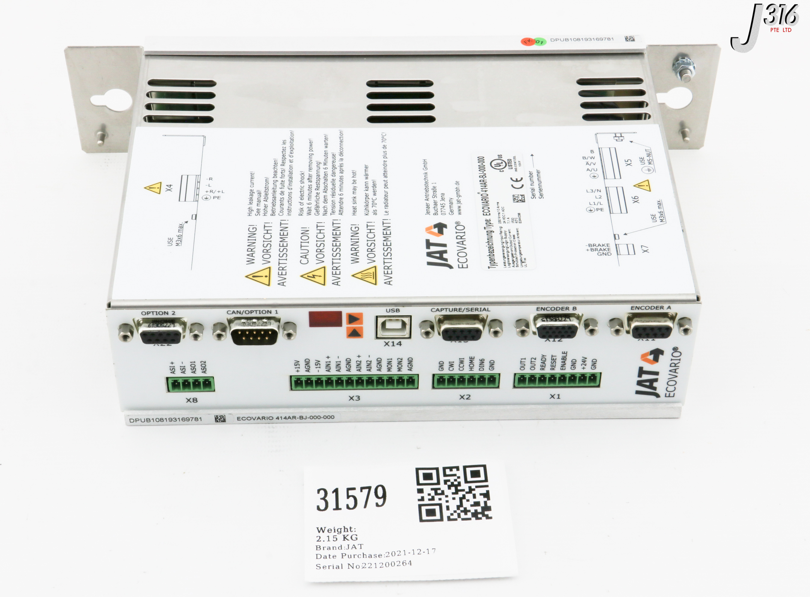 31579 JAT SERVO DRIVE (NEW) ECOVARIO 414AR-BJ-000-000