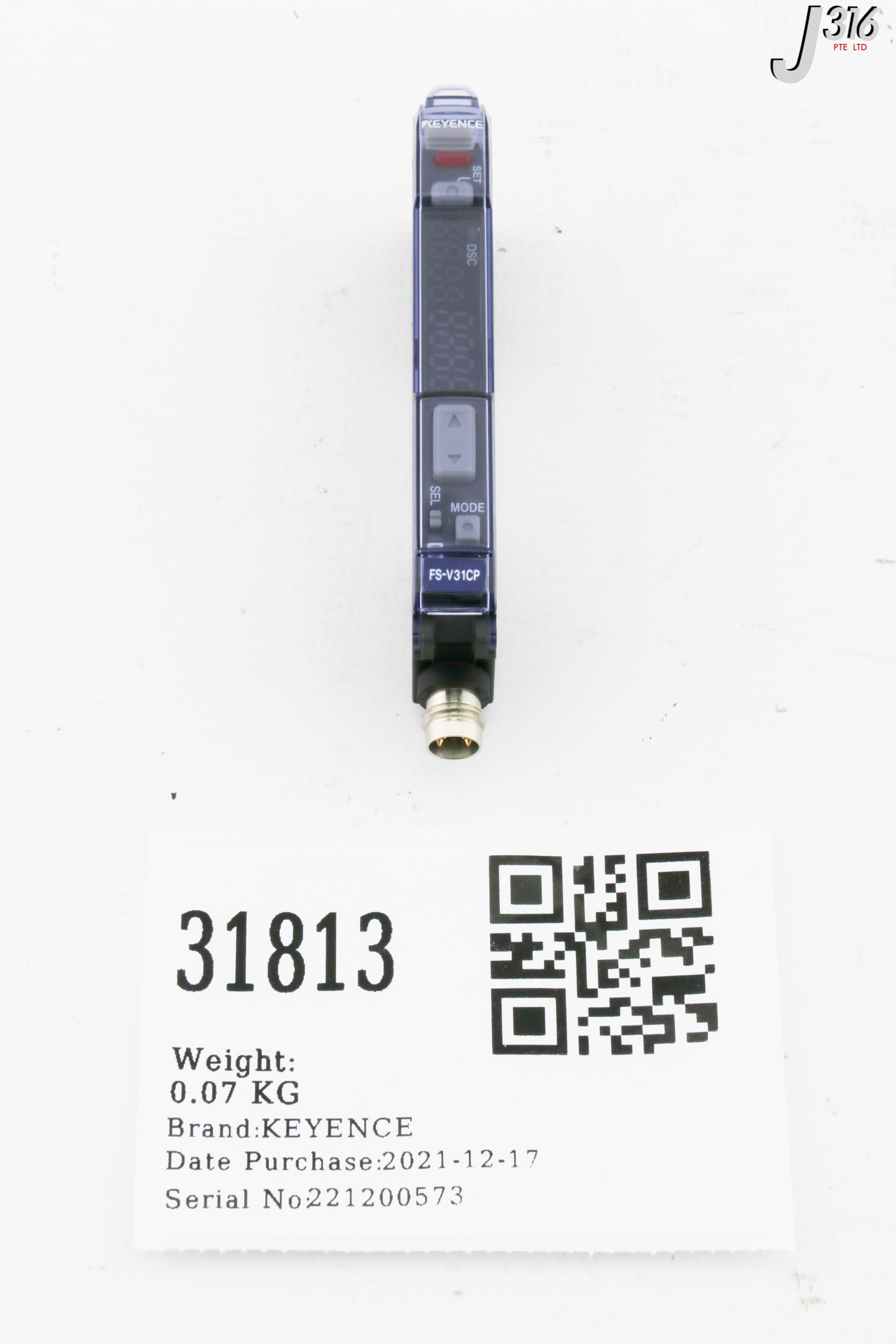 31813 KEYENCE FIBER AMPLIFIER MAIN UNIT (NEW) FS-V31CP