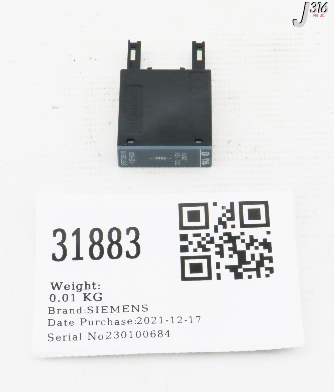 31883 SIEMENS SURGE SUPPRESSOR (NEW) 3RT2916-1EH00