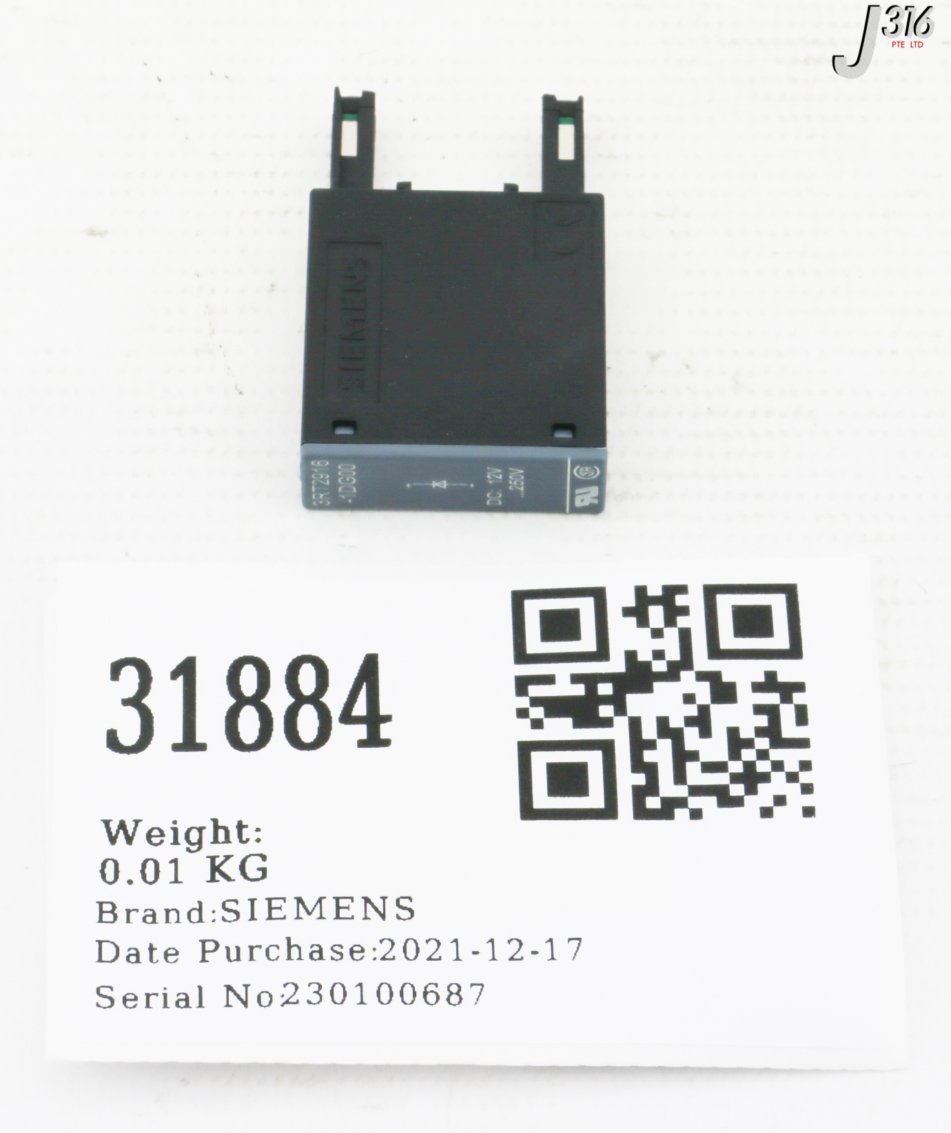 31884 SIEMENS SURGE SUPPRESSOR (NEW) 3RT2916-1DG00