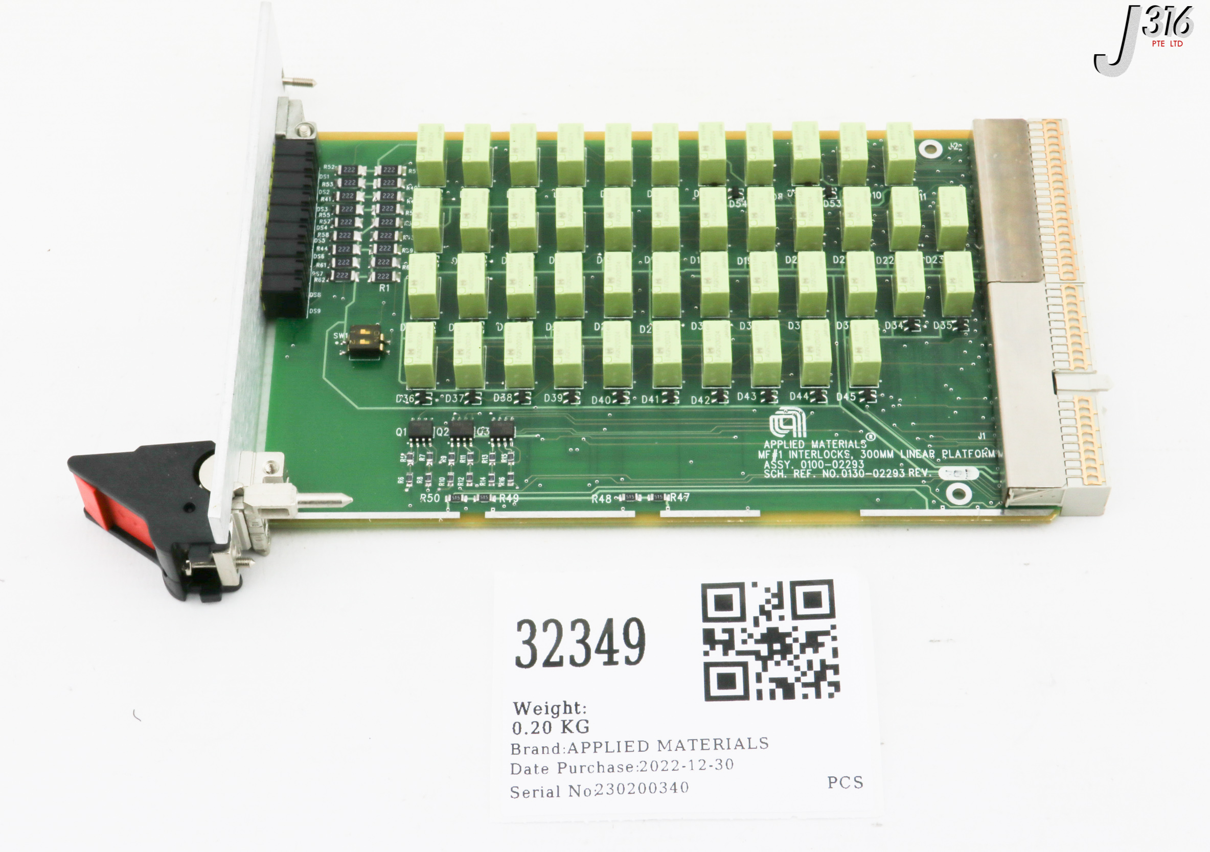 32349 APPLIED MATERIALS PCB, MF#1 INTERLOCKS, 300MM LINEAR PLATFORM 0100-02293