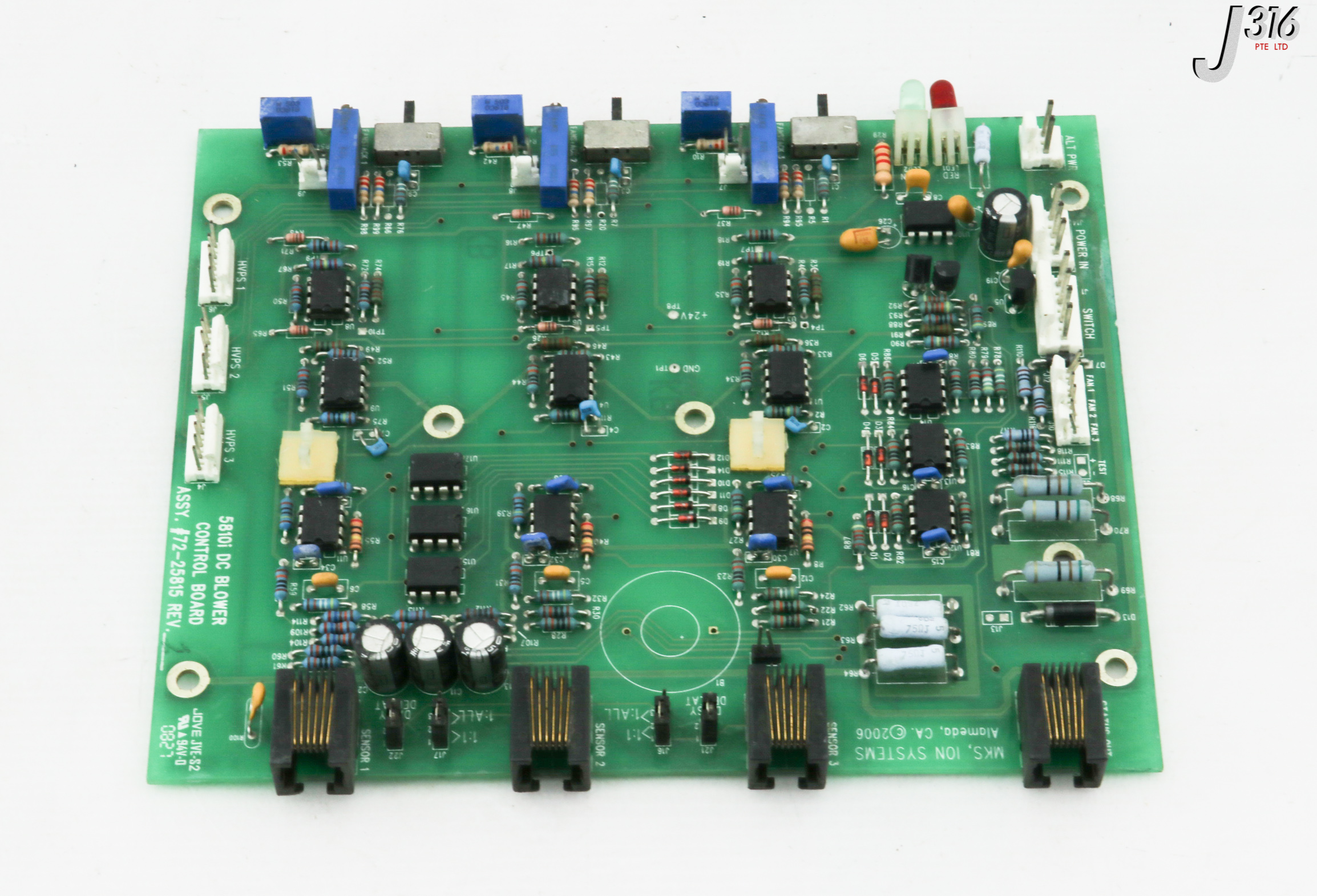 33018 MKS, ION SYSTEMS PCB, 5810I DC BLOWER CONTROL BD 72-25815 ...