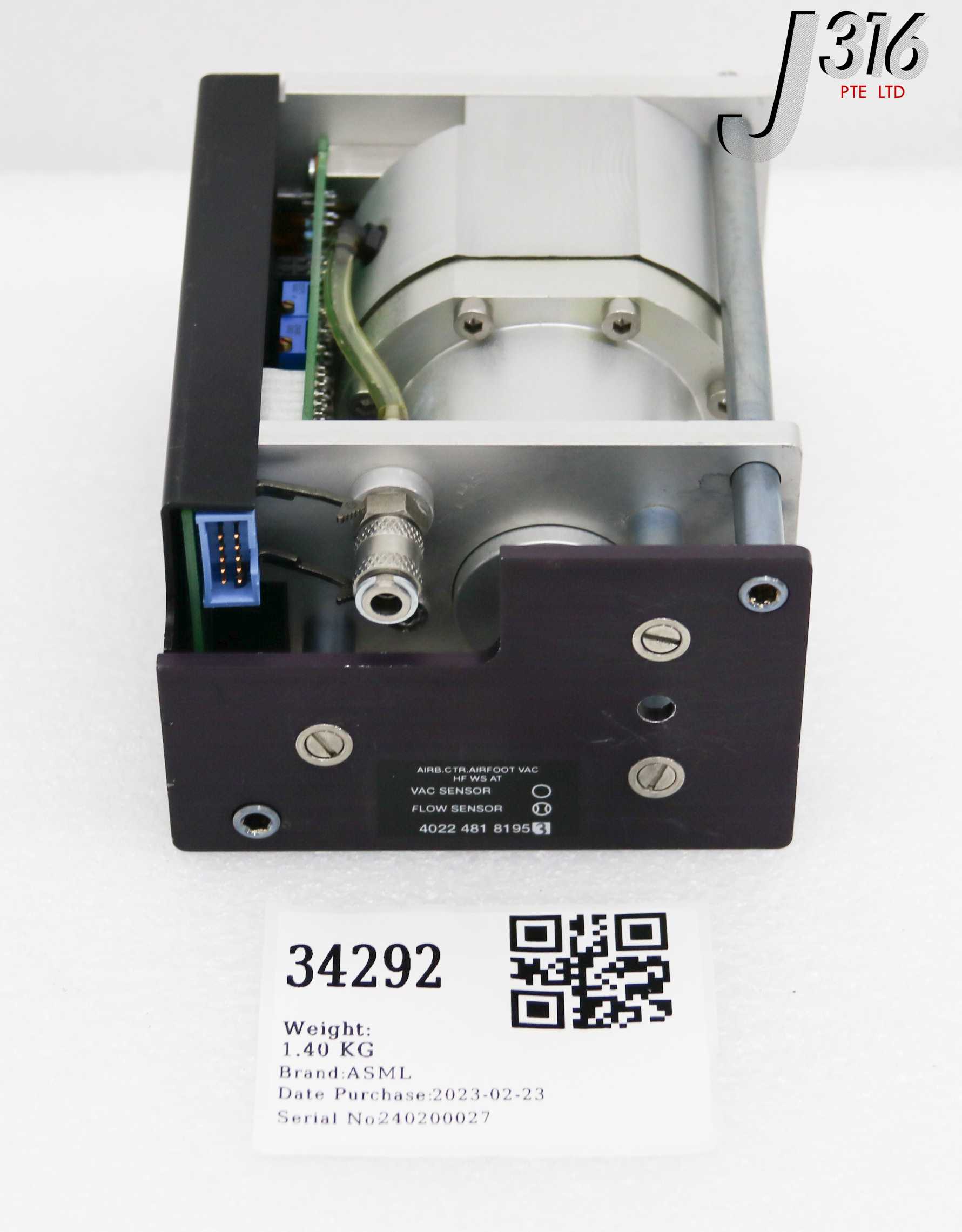 34292 ASML ATLAS VACCUM REGULATOR, 312-1703, 312A1558 4022.481.81953