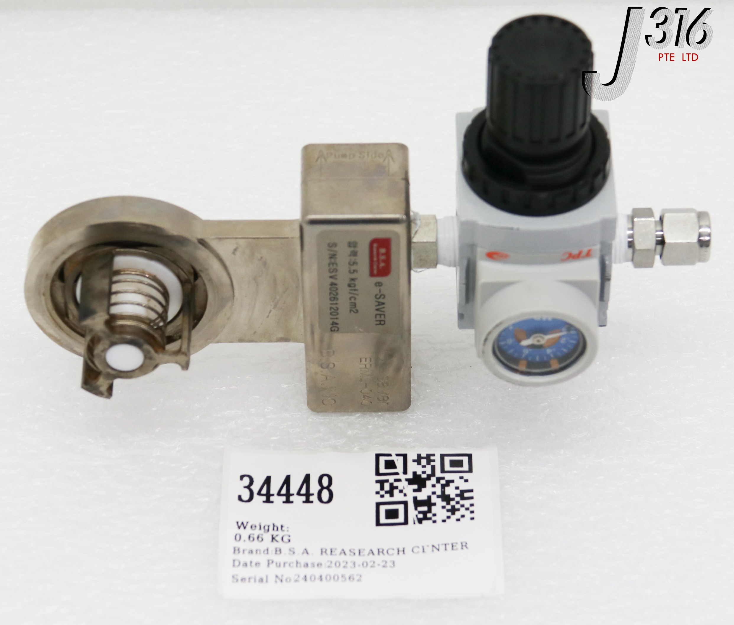 34448 B.S.A. REASEARCH CENTER E-SAVER PUMP ENERGY SAVER W/ REGULATOR PR2 ERML-040