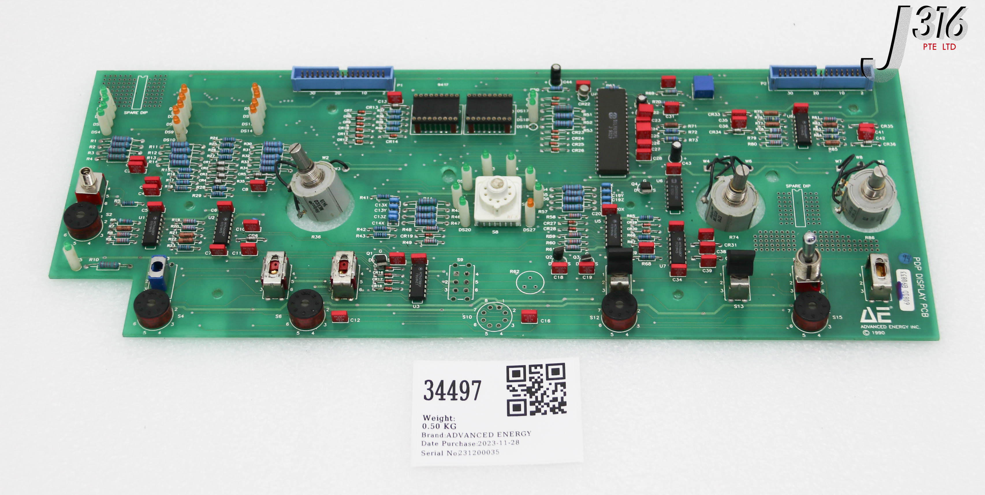 34497 ADVANCED ENERGY PCB, PDP DISPLAY, 5256037-C (PARTS) 2306037-C