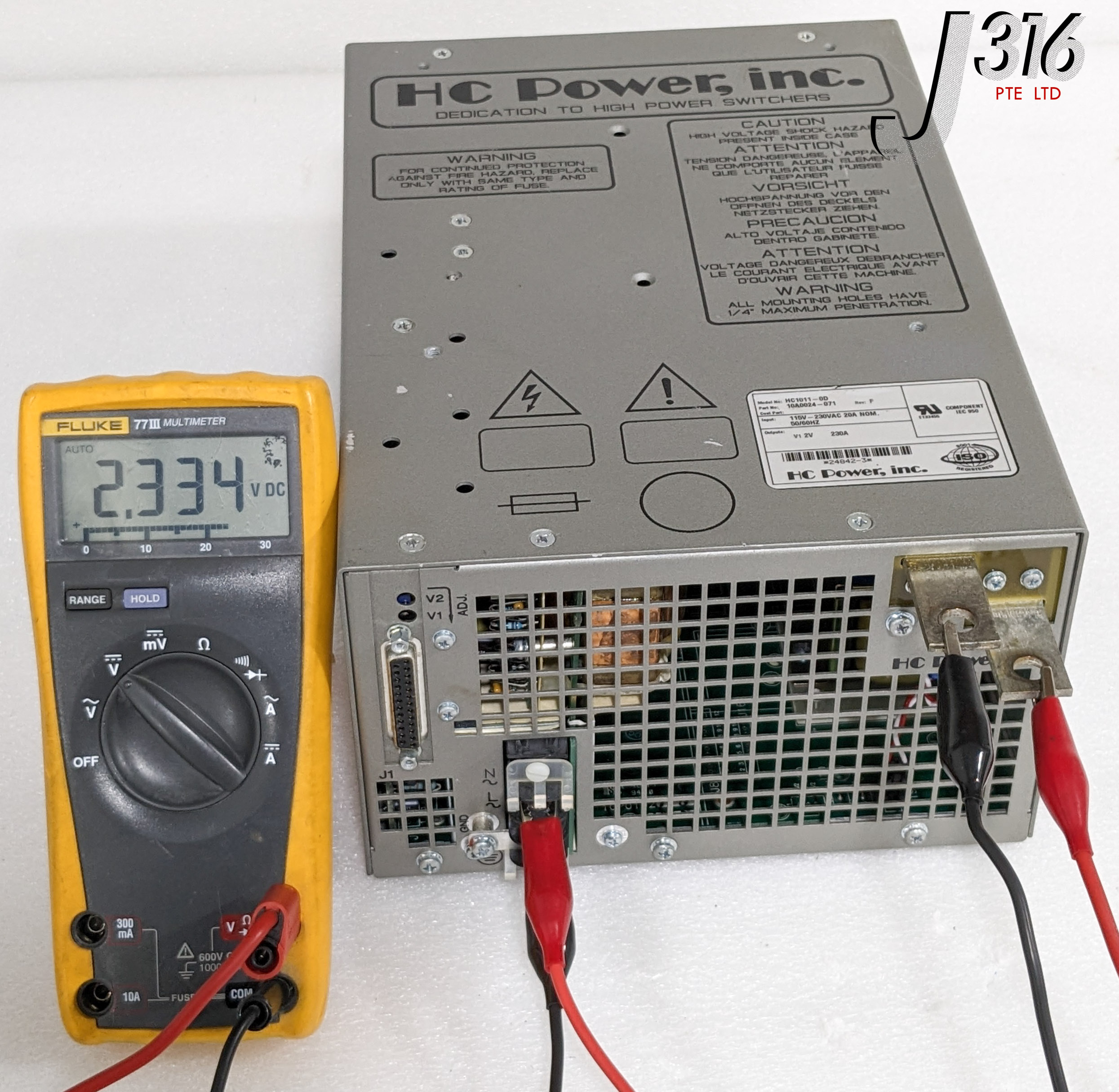 34660 HC POWER POWER SUPPLY, 2V 230A, P/N: 10A0024-071 HC1011-0D