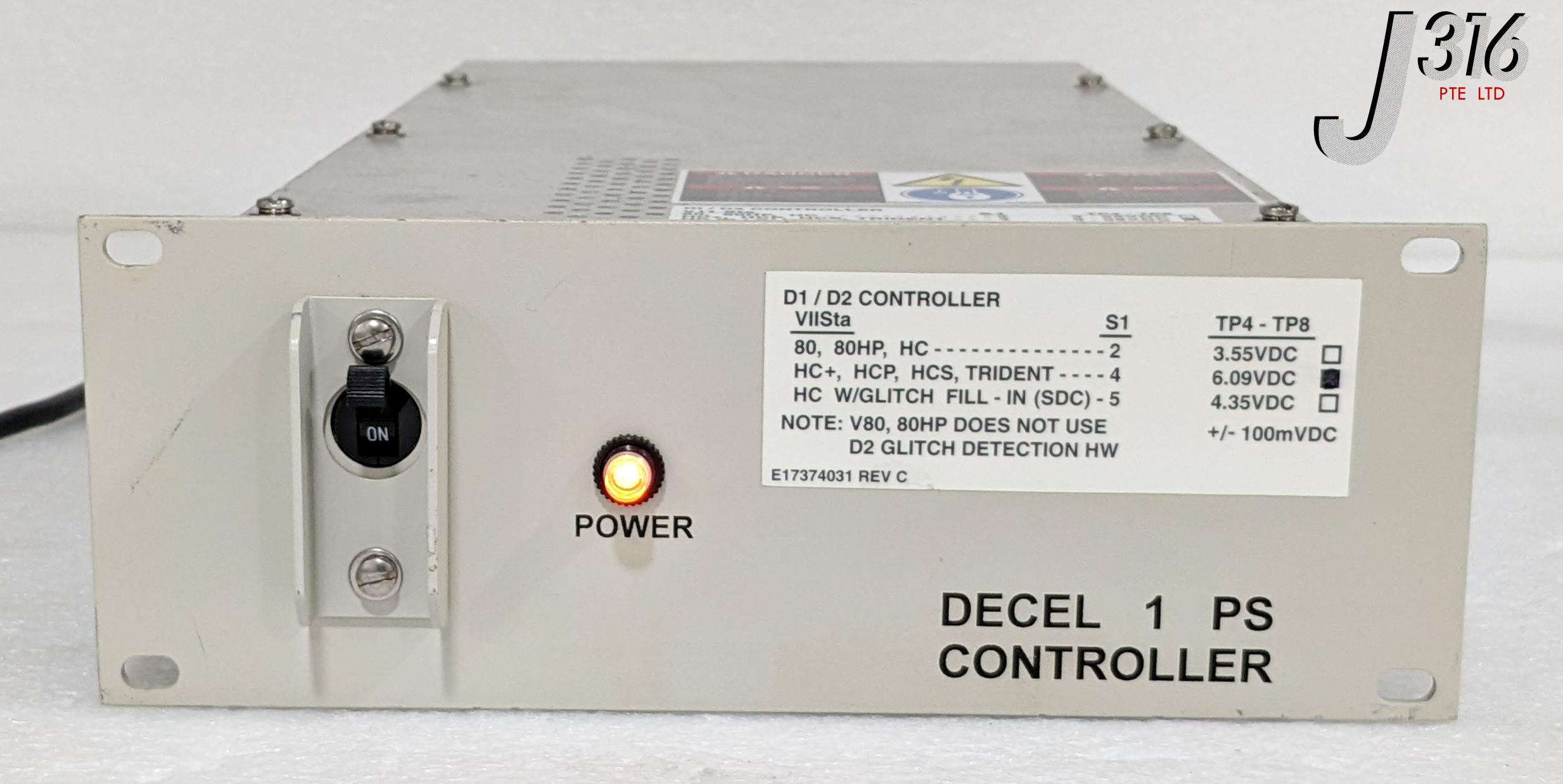 34728 VARIAN DECEL 1 PS D1/D2 CONTROLLER, VIISTA, E17374031 E11489630