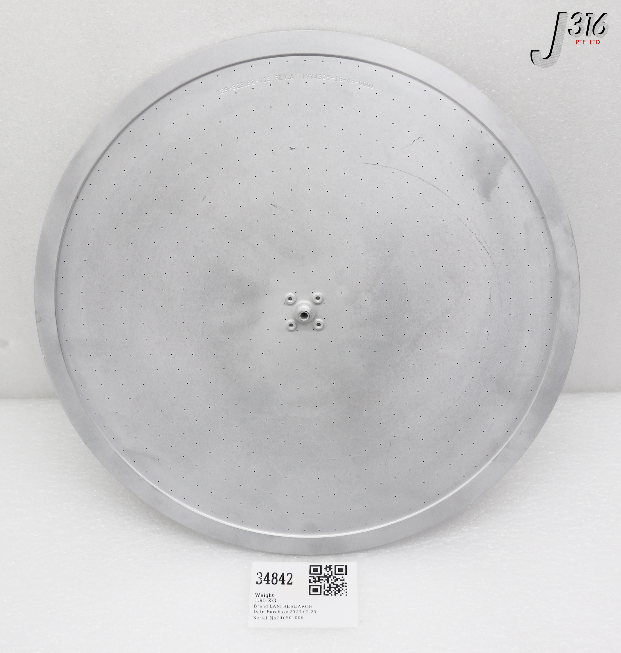 34842 LAM RESEARCH FACEPLATE 36CM 839-323182-003