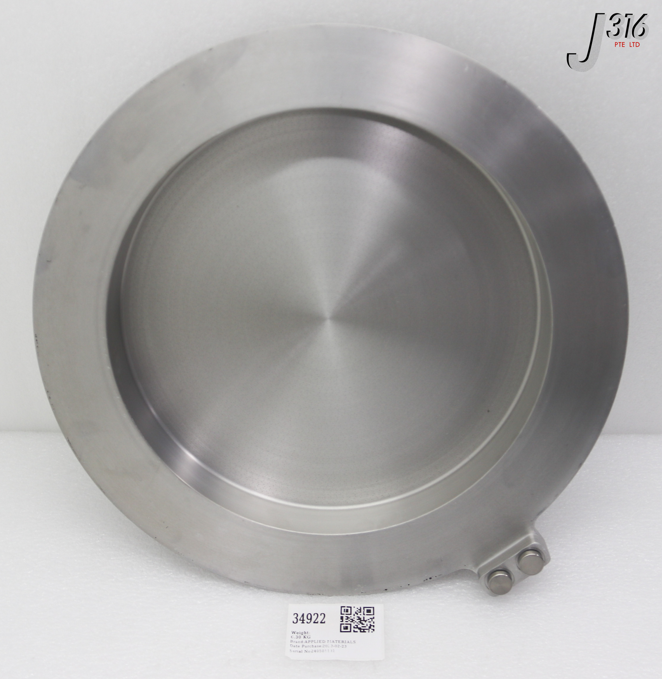 34922 APPLIED MATERIALS FACEPLATE, HARP WATER COOLED, 300MM (PARTS) 0041-13891