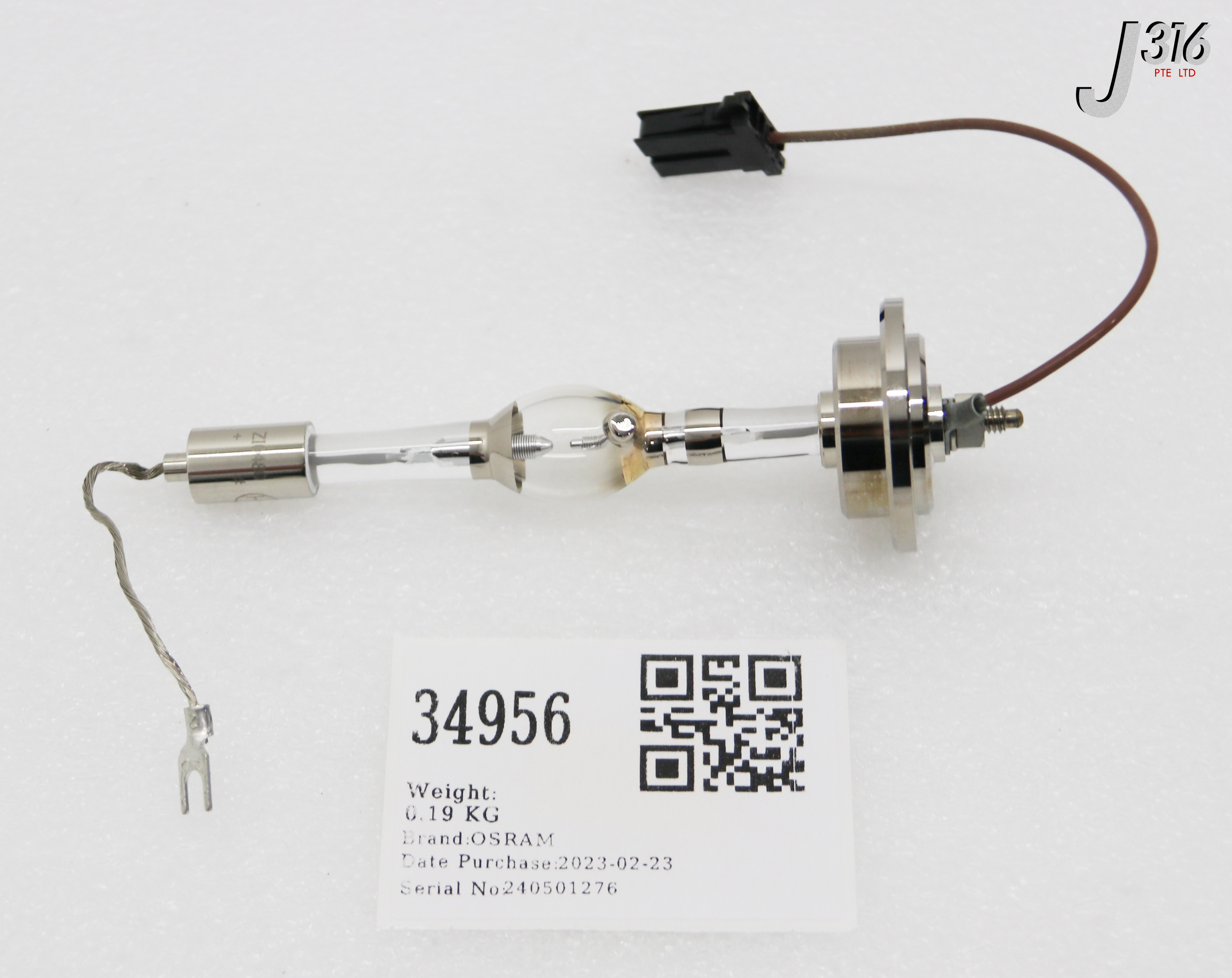 34956 OSRAM MERCURY SHORT ARC LAMP TO2980