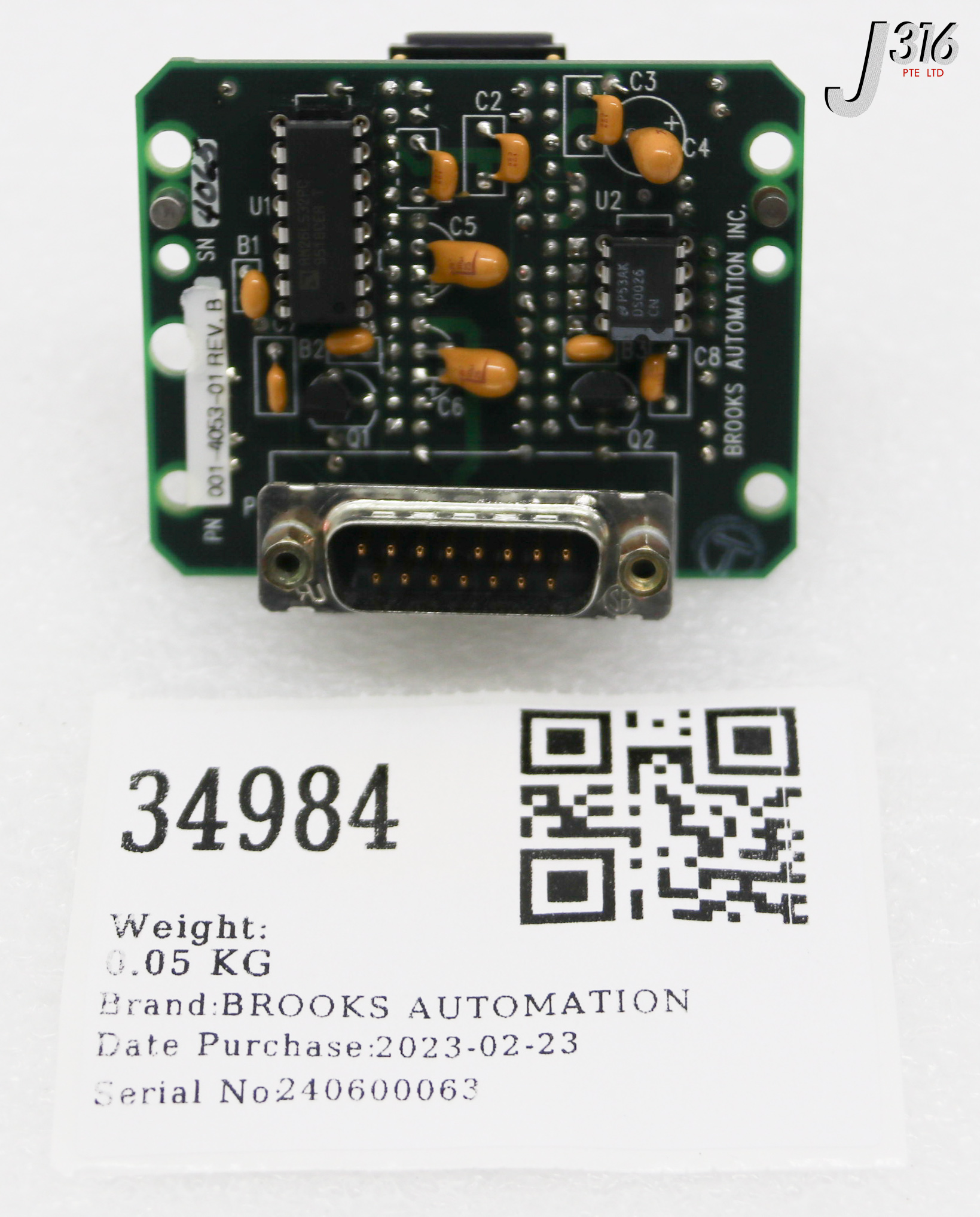 34984 BROOKS AUTOMATION PCB, CCD ASSY, LAM 799-550536-001 001-4053-01