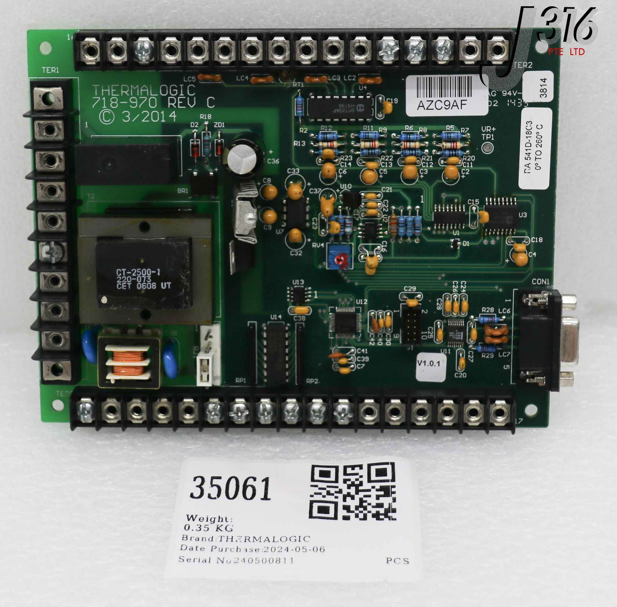 35061 THERMALOGIC PCB ASSY, TEMPERATURE CONTROLLER, AMAT 0190-46458 718-970