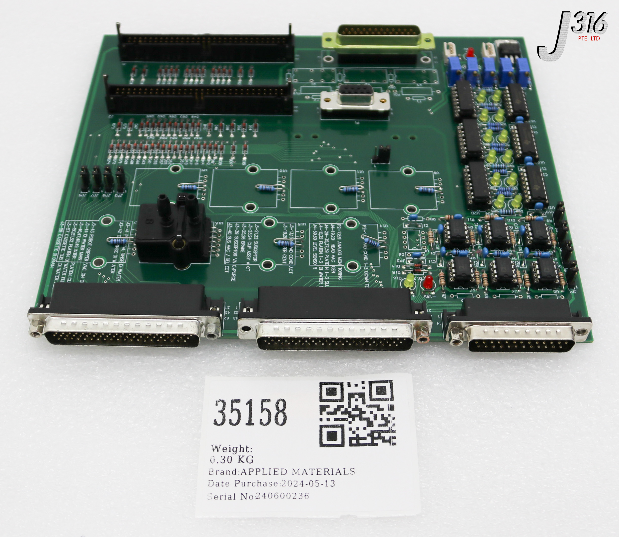 35158 APPLIED MATERIALS PCB, LOWER PNEUMATIC 0100-77017