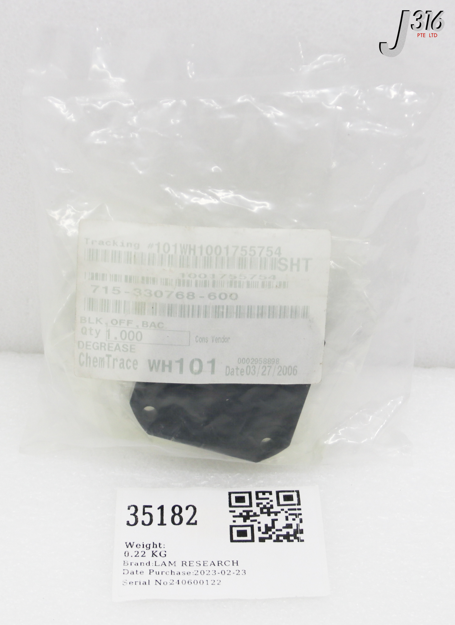 35182 LAM RESEARCH BLK, OFF, BAC (NEW) 715-330768-600