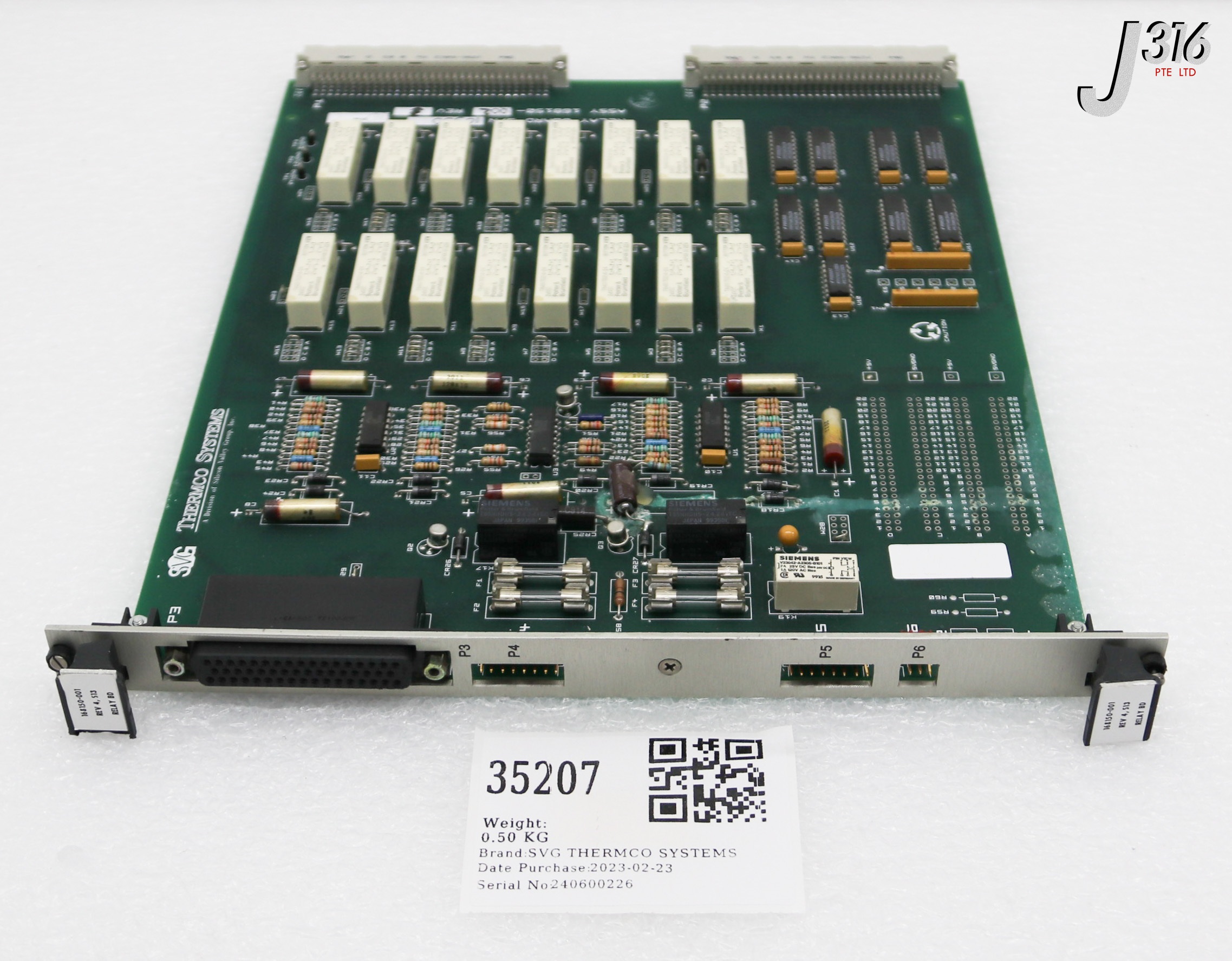 35207 SVG THERMCO SYSTEMS PCB, RELAY BOARD (PARTS) 168150-002
