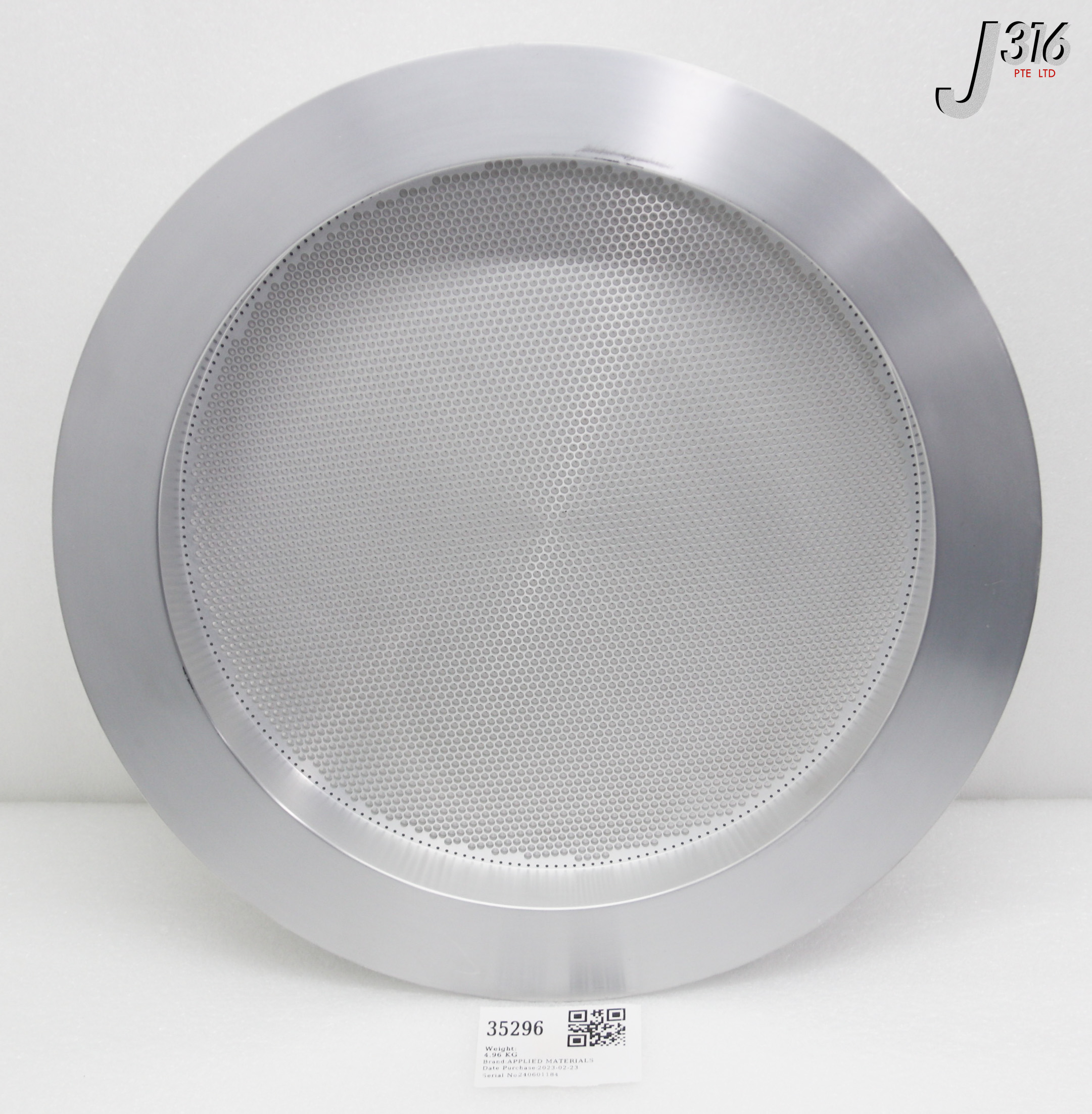 35296 APPLIED MATERIALS FACEPLATE LOWK XTRA ROW EXTENDING 300MM 0022-15836