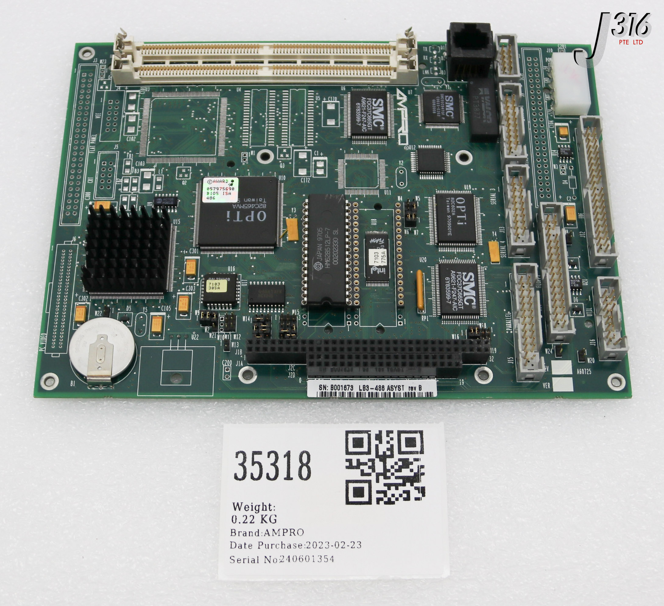 35318 AMPRO PCB, SINGLE BOARD SYSTEM LB3-486