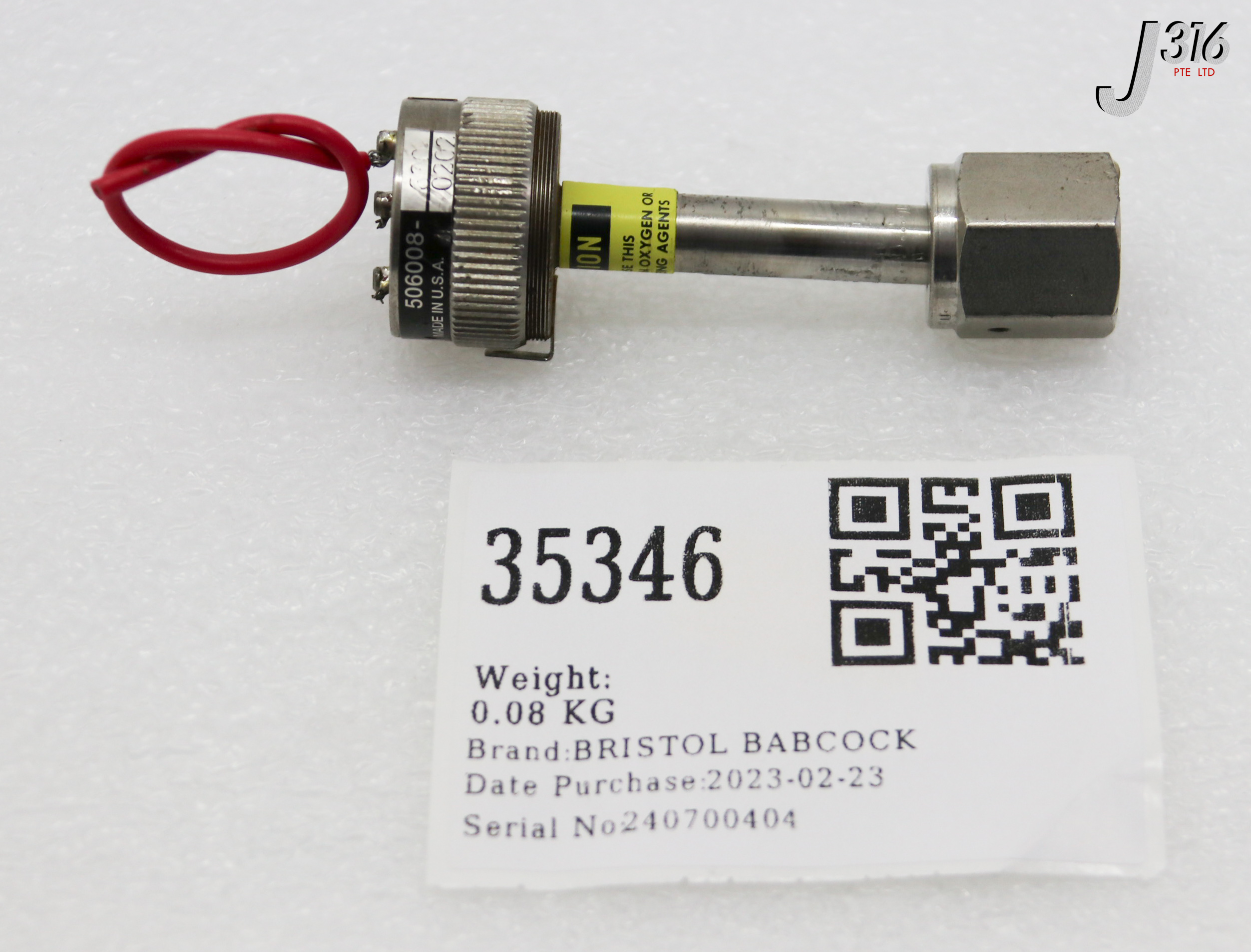 35346 BRISTOL BABCOCK PRESSURE SWITCH VAC0 PSIG 506008-630