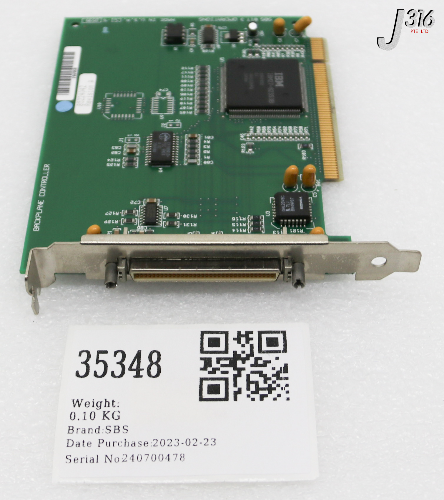 35348 SBS PCB, BACKPLANE CONTROLLER CARD 85224042