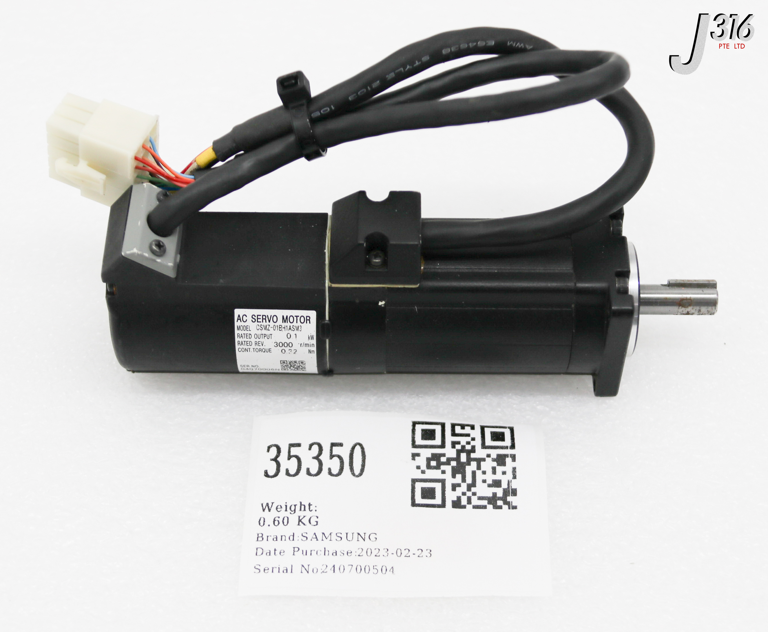 35350 SAMSUNG AC SERVO MOTOR CSMZ-01BH1ASM3