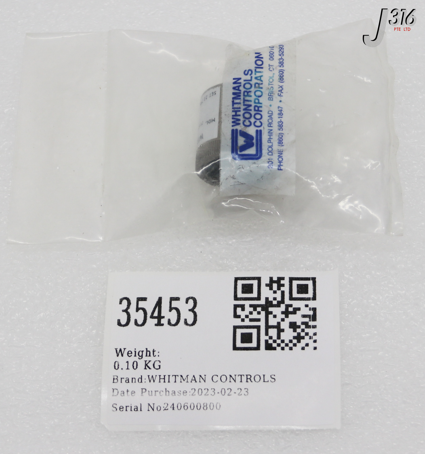 35453 WHITMAN CONTROLS PRESSURE SWITCH (NEW) P117G-10H-F12T